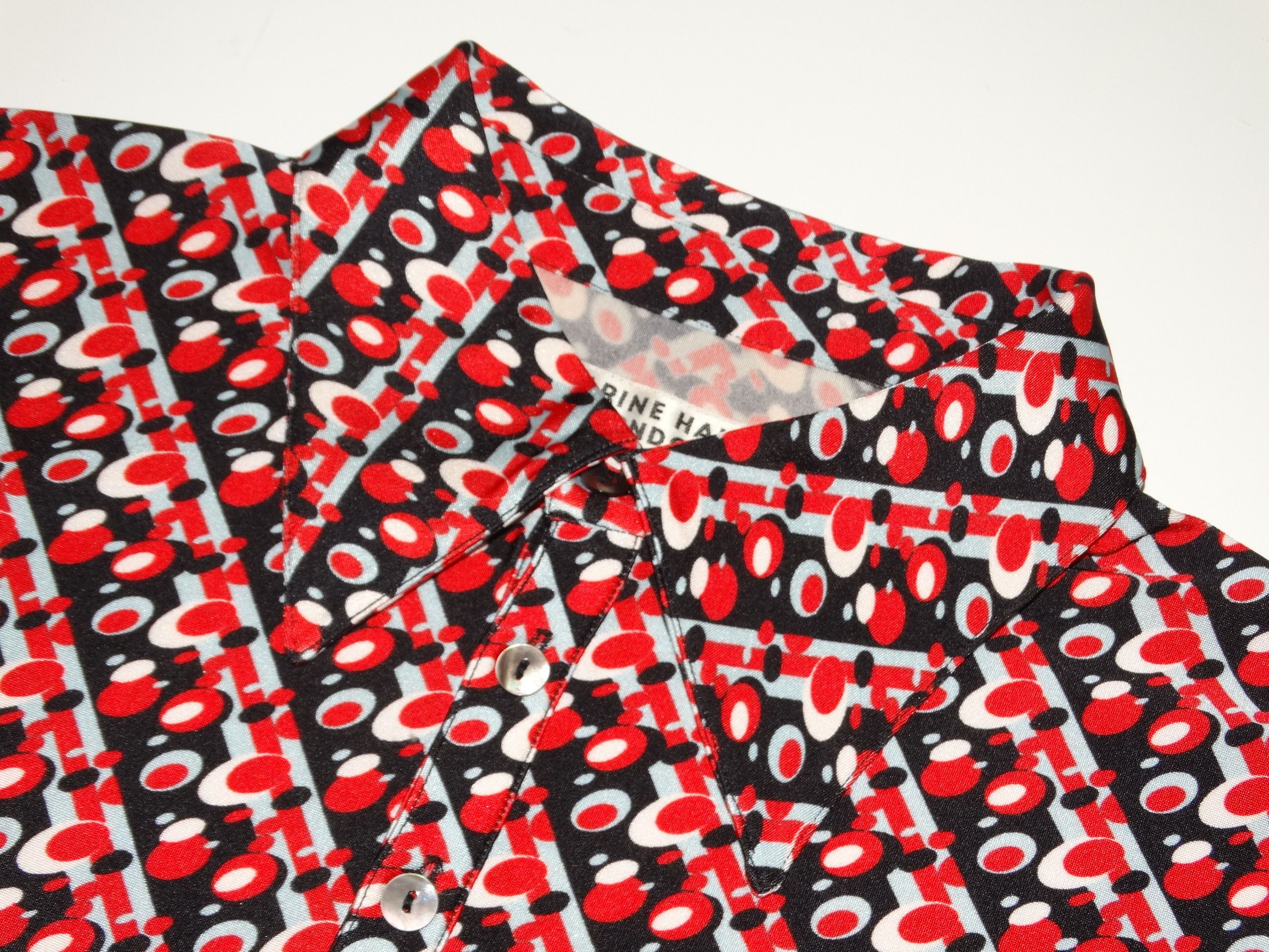 Designer × Katharine Hamnett London D7 Hamnett polo 70s disco psychedelik monogram, collar Size US M / EU 48-50 / 2 - 10 Thumbnail