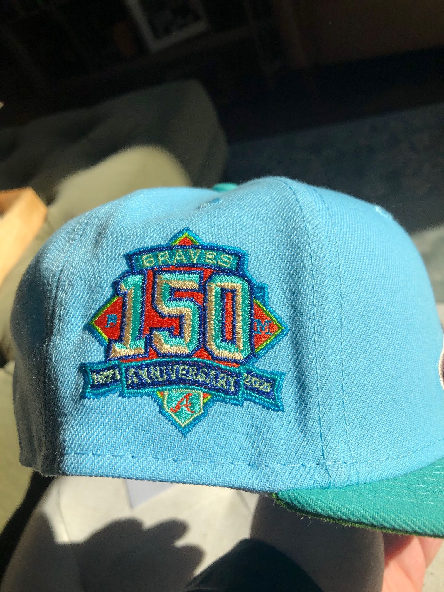 MyFitteds × New Era 7 1/4 MyFitteds Atlanta Braves Zelda Emerald Fitted Hat Size ONE SIZE - 3 Thumbnail