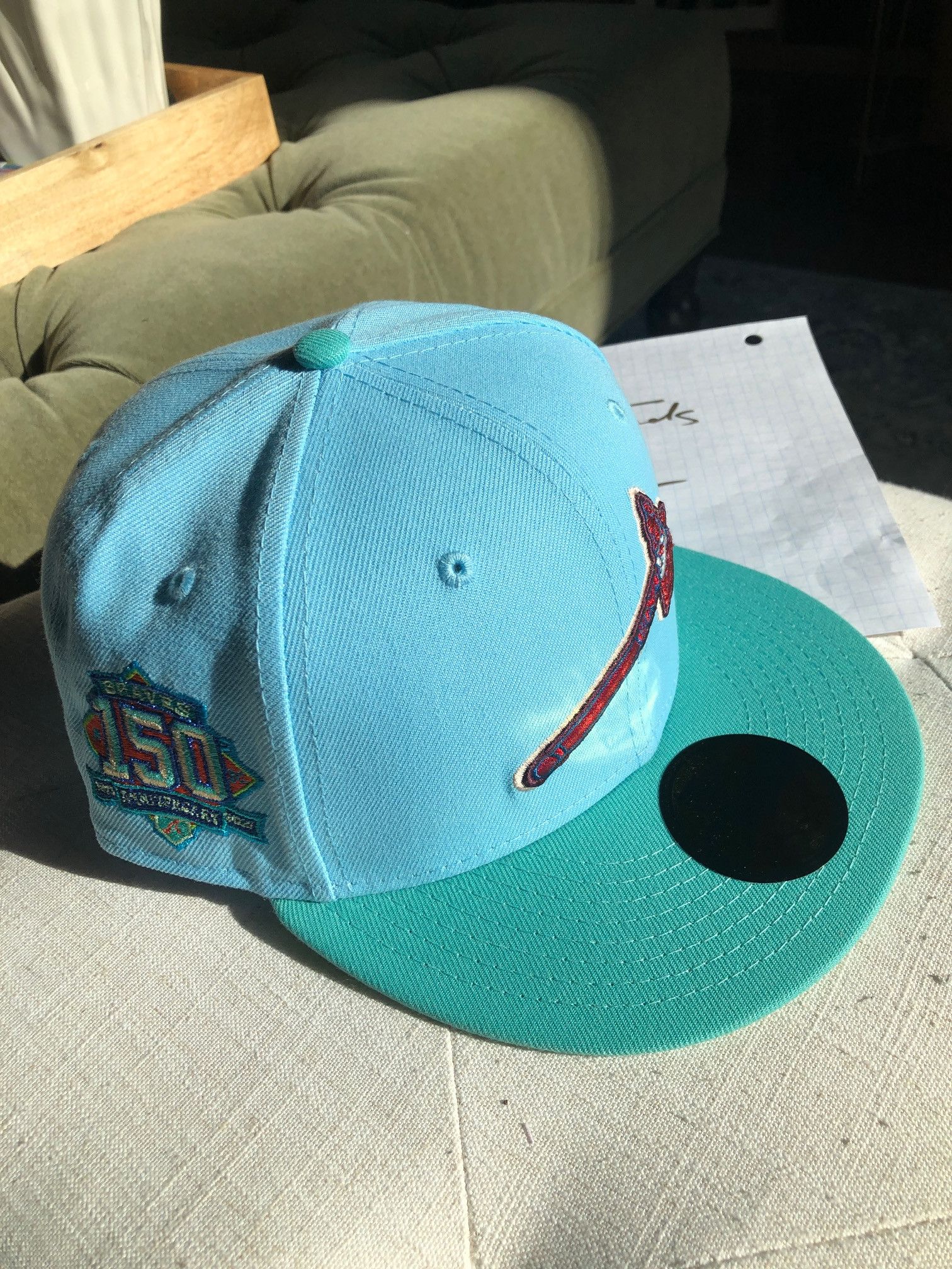 MyFitteds × New Era 7 1/4 MyFitteds Atlanta Braves Zelda Emerald Fitted Hat Size ONE SIZE - 1 Thumbnail