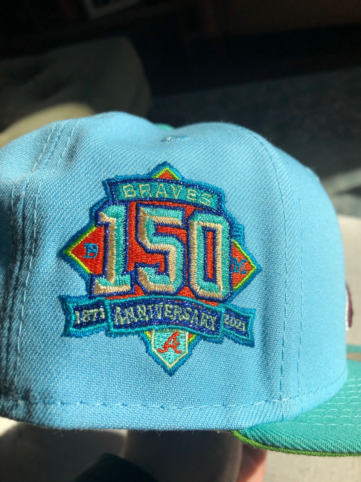 MyFitteds × New Era 7 1/8 MyFitteds Atlanta Braves Zelda Emerald Fitted Size ONE SIZE - 3 Thumbnail