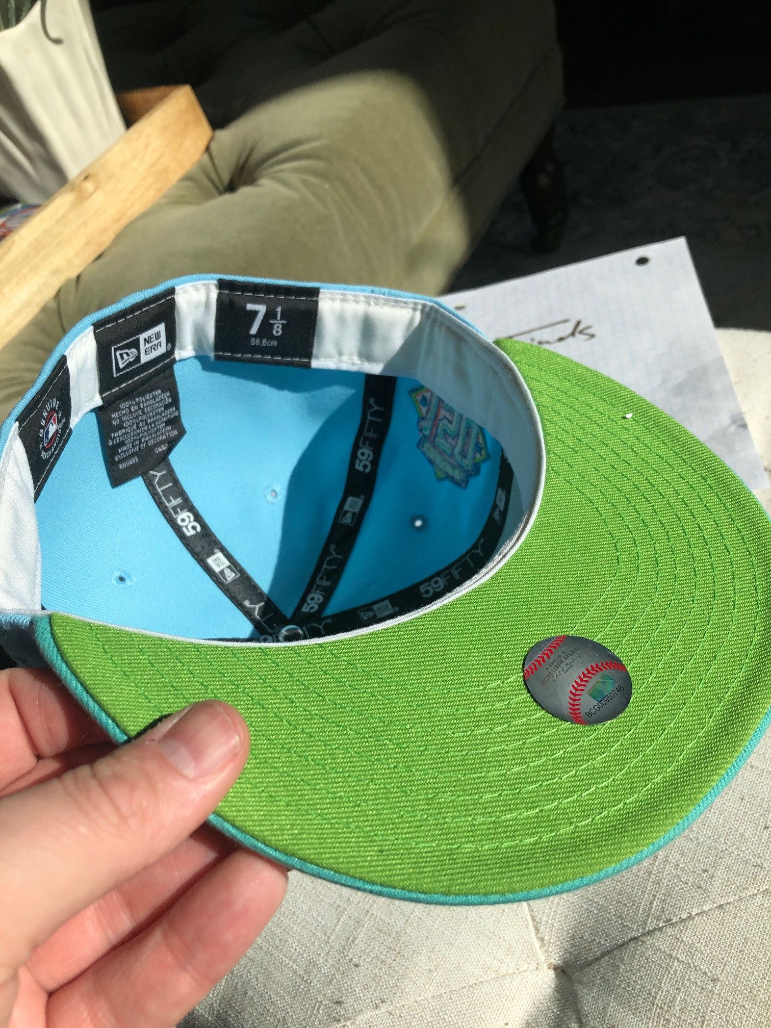 MyFitteds × New Era 7 1/8 MyFitteds Atlanta Braves Zelda Emerald Fitted Size ONE SIZE - 2 Thumbnail