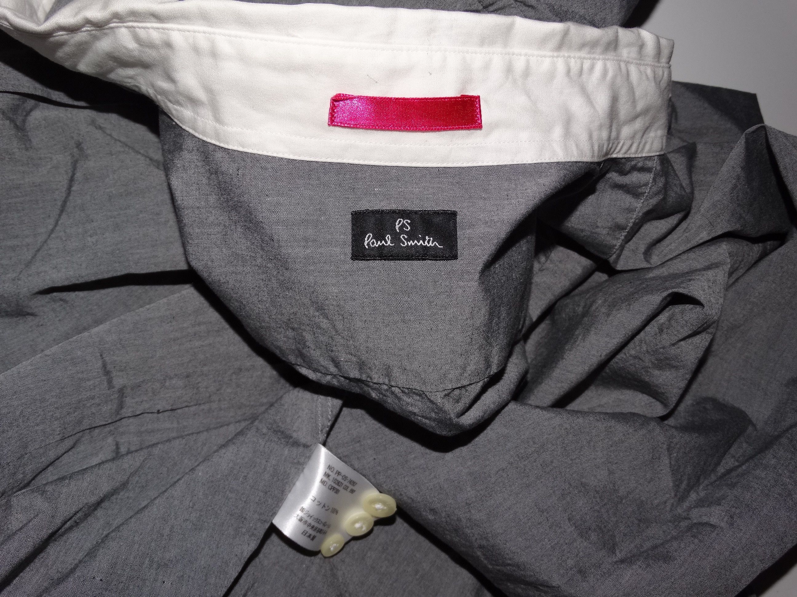 Paul Smith × Paul Smith Red Ear G9 Paul Smith Grey white collar cuffs shirt cotton M Size US M / EU 48-50 / 2 - 2 Thumbnail