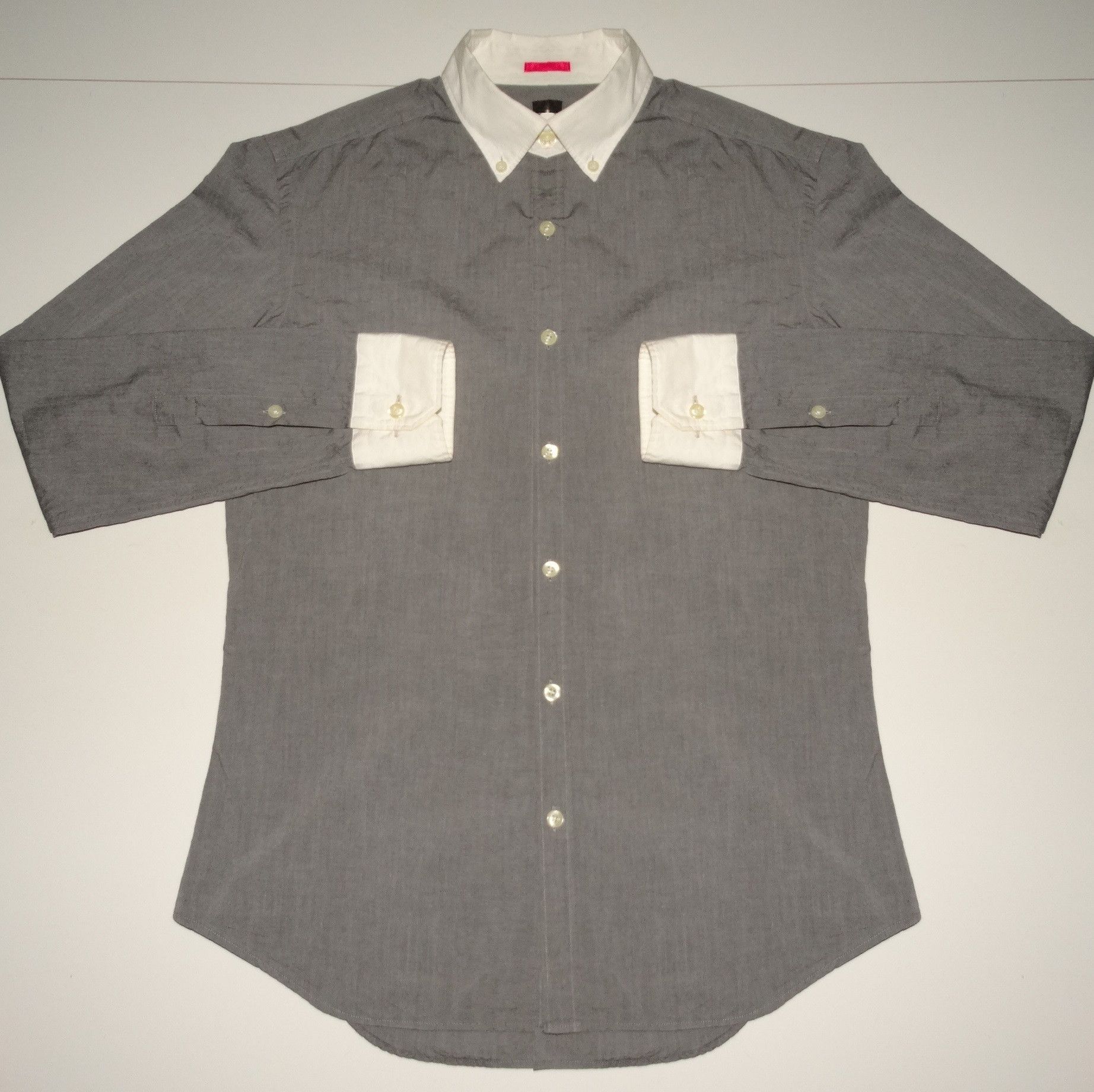 Paul Smith × Paul Smith Red Ear G9 Paul Smith Grey white collar cuffs shirt cotton M Size US M / EU 48-50 / 2 - 3 Thumbnail