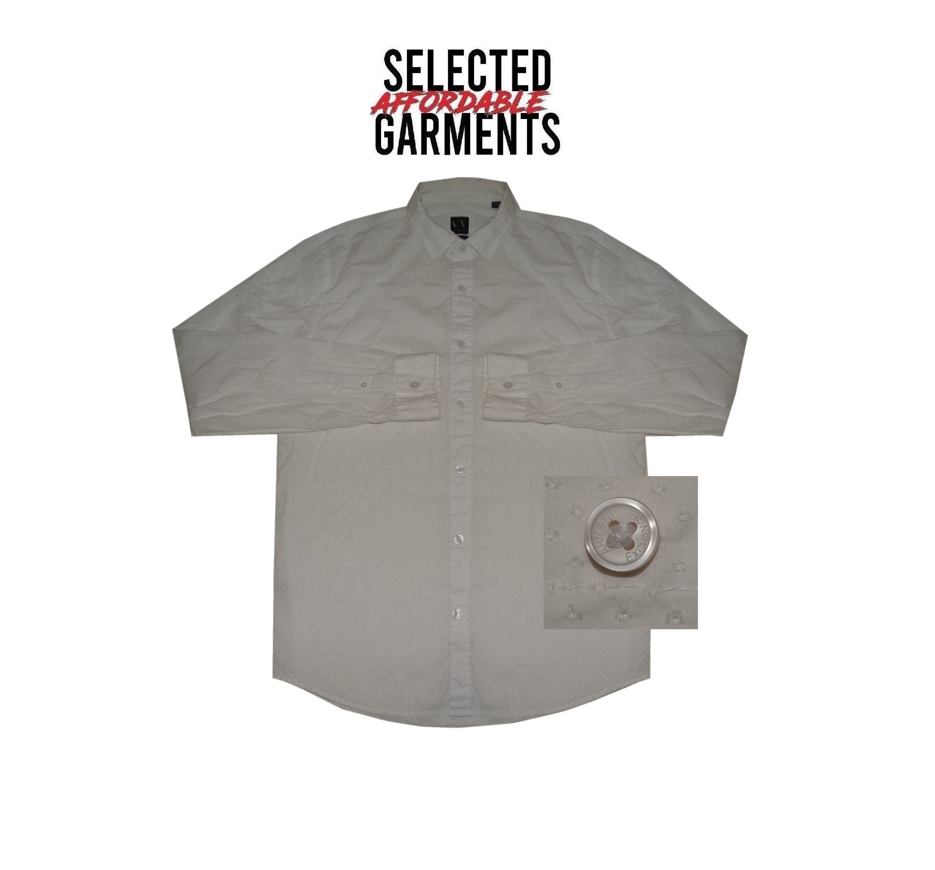 Armani × Armani Exchange × Giorgio Armani E11 Armani longsleeves pocket summer shirt jersey cotton L Size US L / EU 52-54 / 3 - 1 Thumbnail