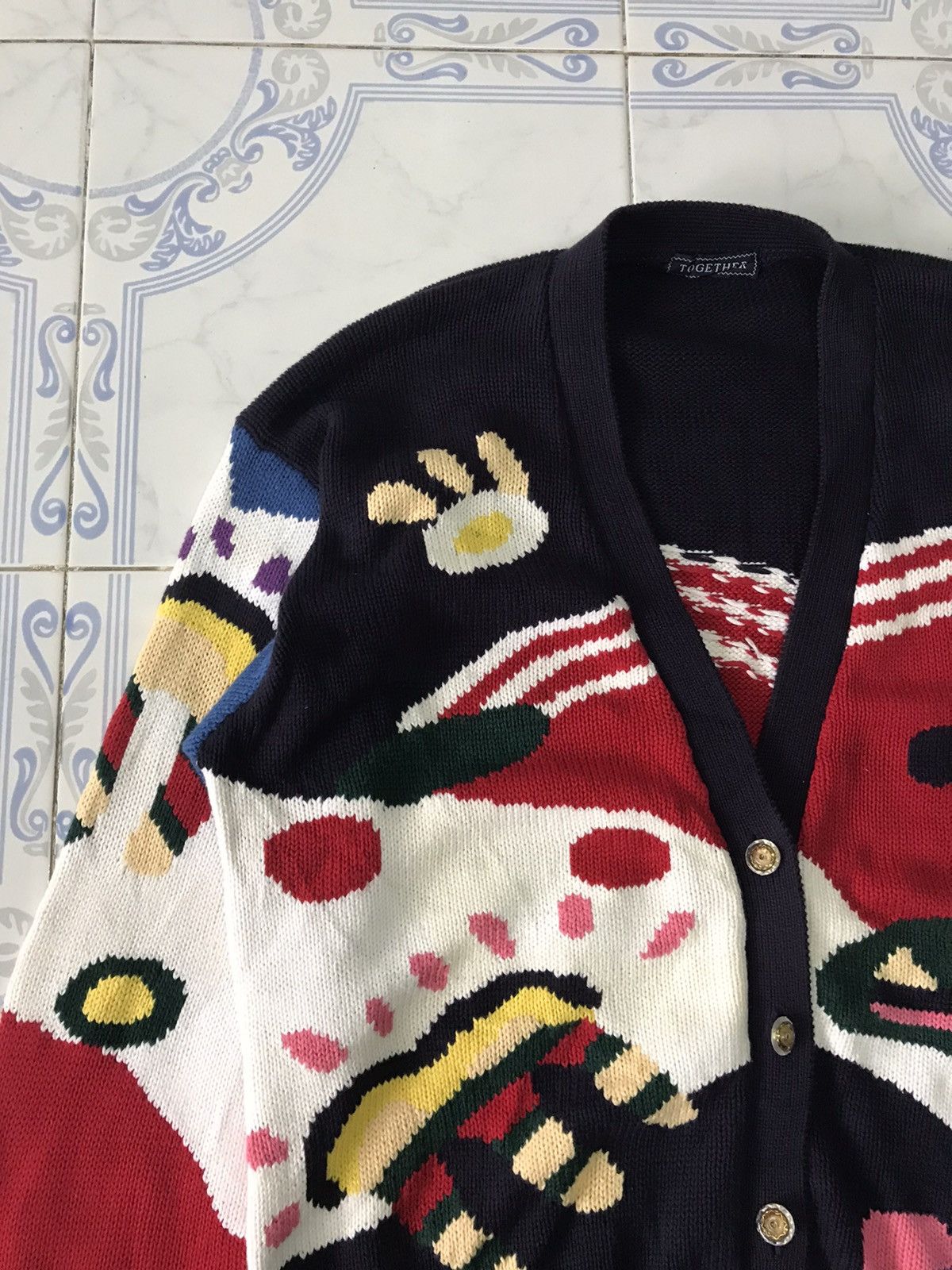 Art Comes First Nice Mucca Mucca Printed Cardigan Size US M / EU 48-50 / 2 - 6 Thumbnail