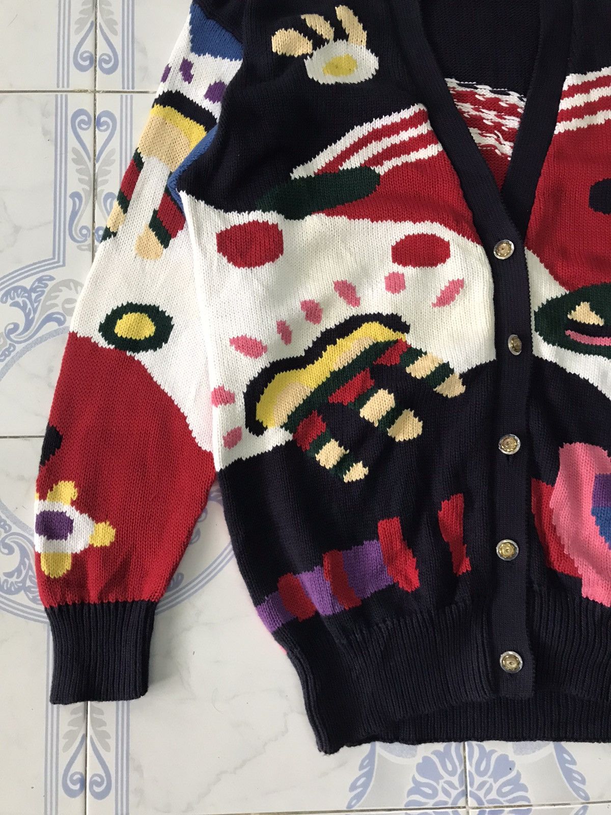 Art Comes First Nice Mucca Mucca Printed Cardigan Size US M / EU 48-50 / 2 - 3 Thumbnail