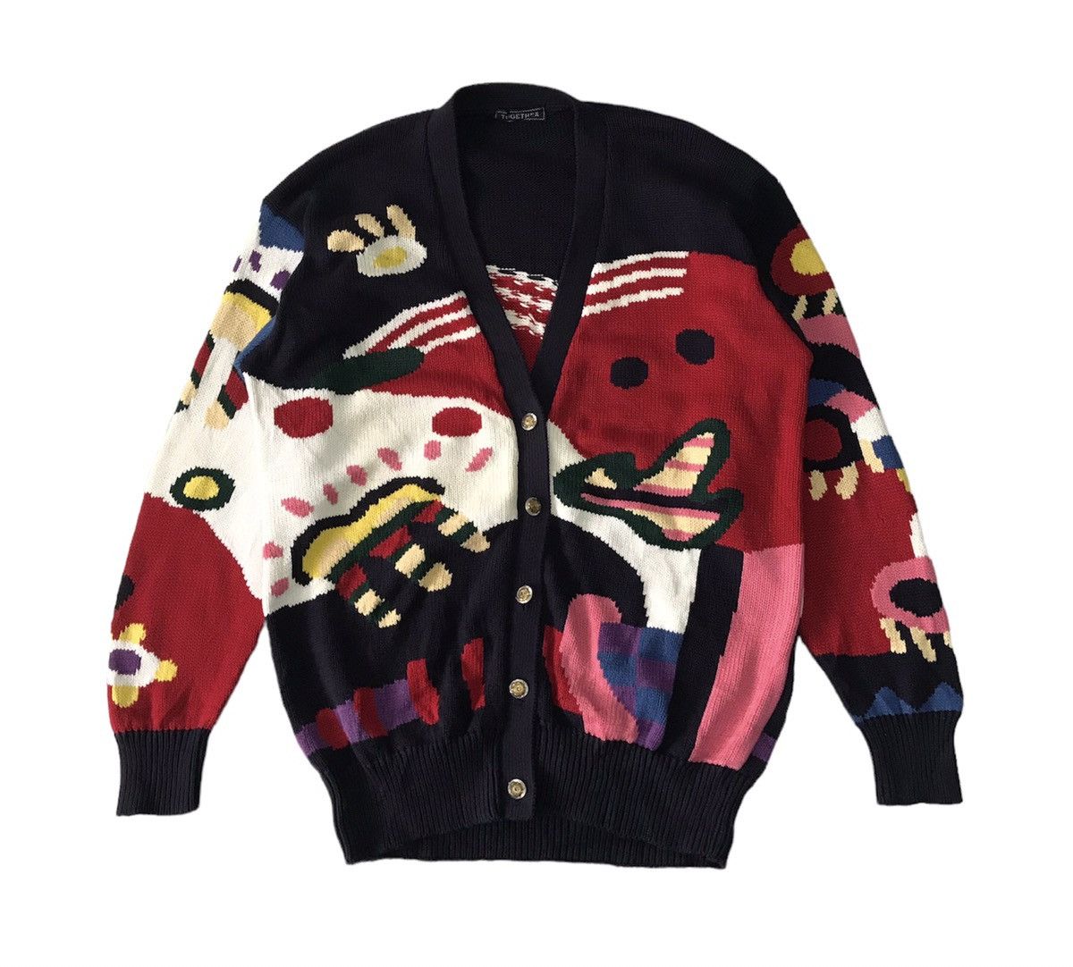 Art Comes First Nice Mucca Mucca Printed Cardigan Size US M / EU 48-50 / 2 - 1 Thumbnail