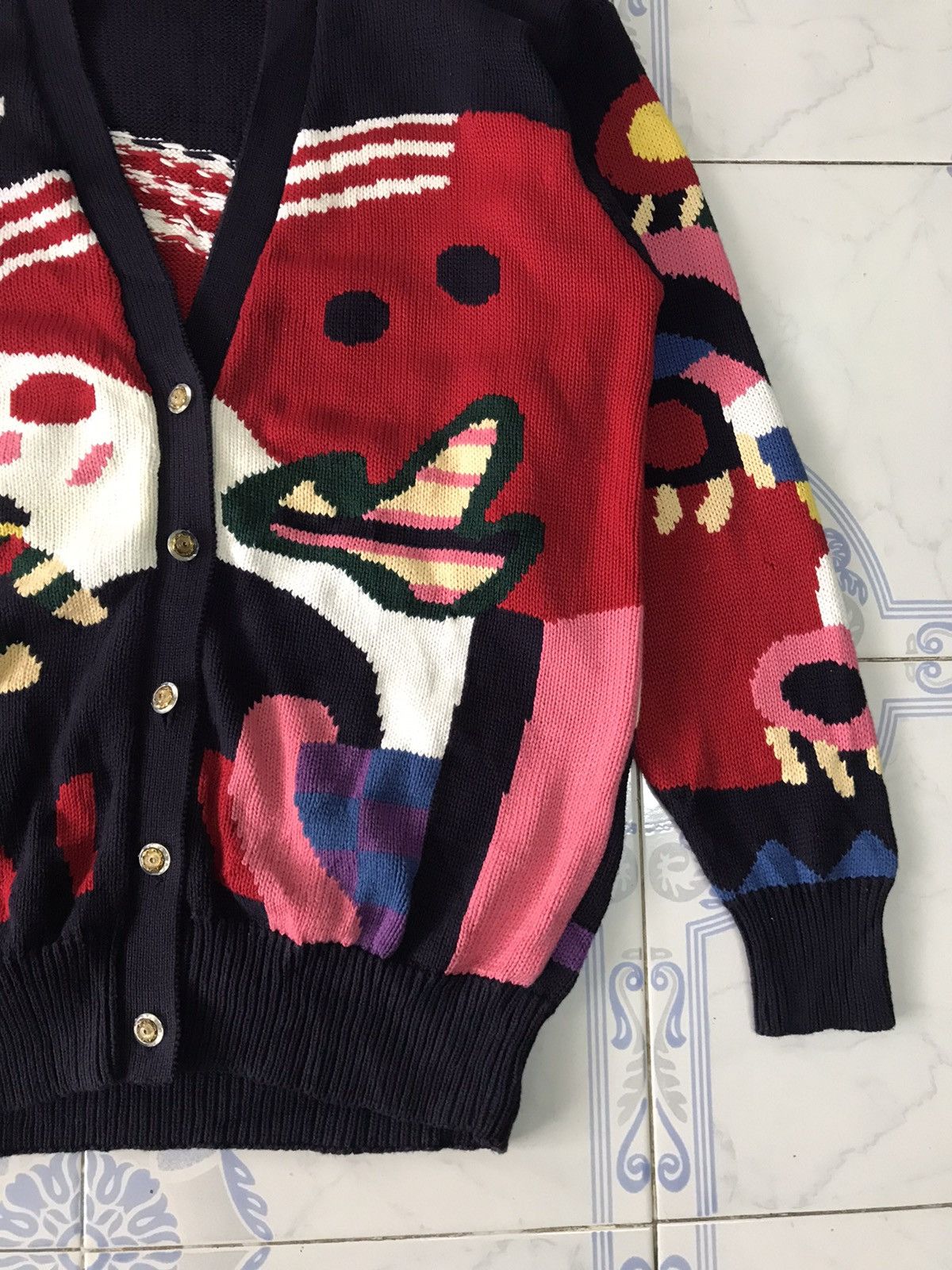 Art Comes First Nice Mucca Mucca Printed Cardigan Size US M / EU 48-50 / 2 - 4 Thumbnail