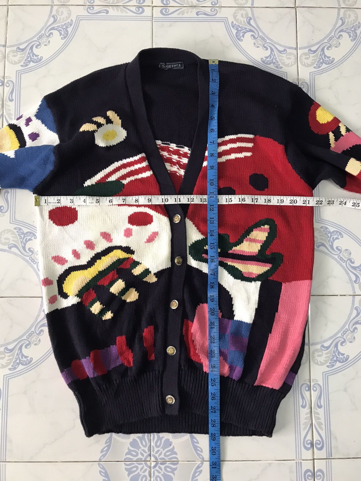 Art Comes First Nice Mucca Mucca Printed Cardigan Size US M / EU 48-50 / 2 - 14 Thumbnail