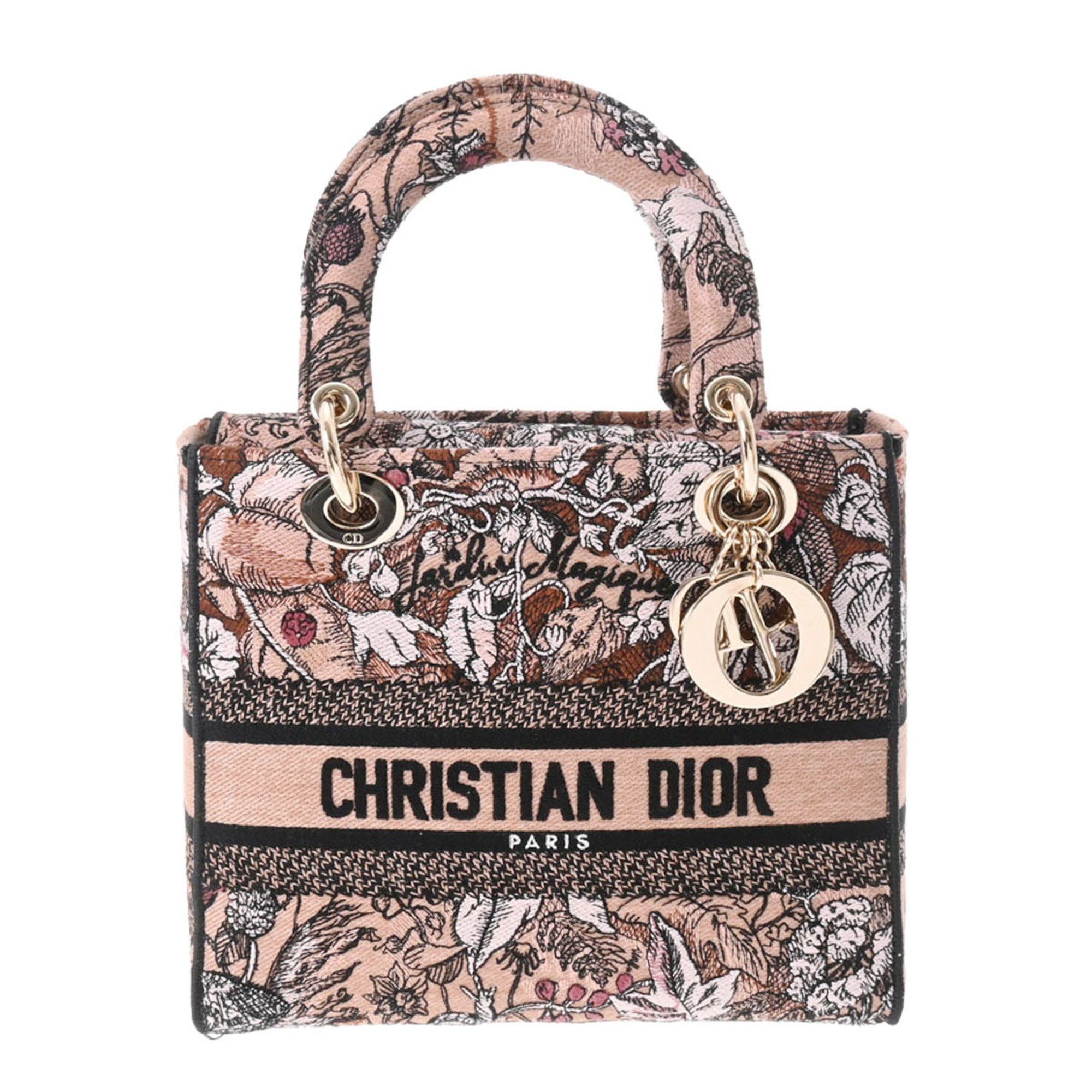 Christian Dior's lady D bag with pink embroidery Jardin Magique