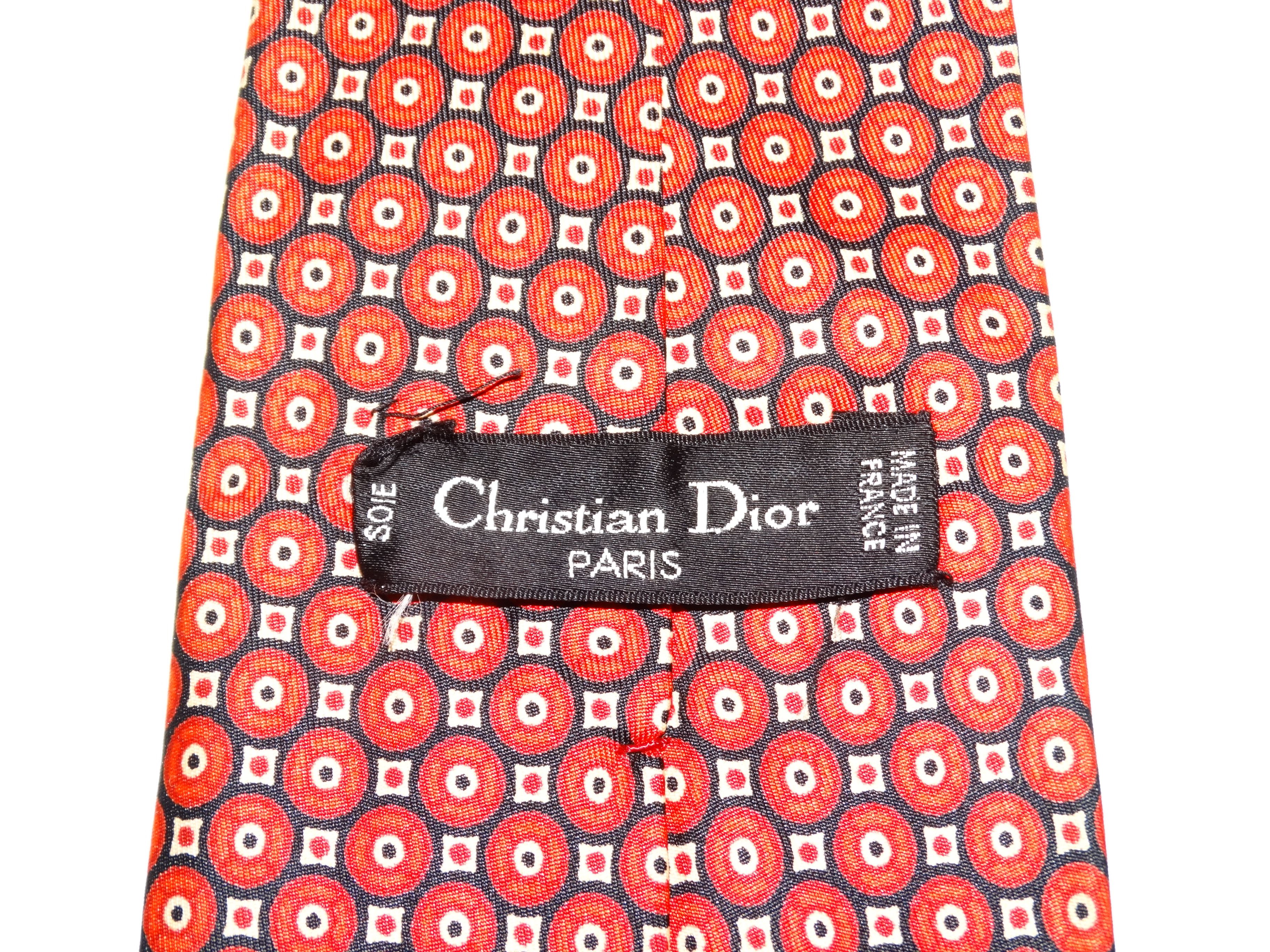 Christian Dior Monsieur × Dior T66 dior authentic tie 70s disco psycho pattern italian silk Size ONE SIZE - 2 Thumbnail