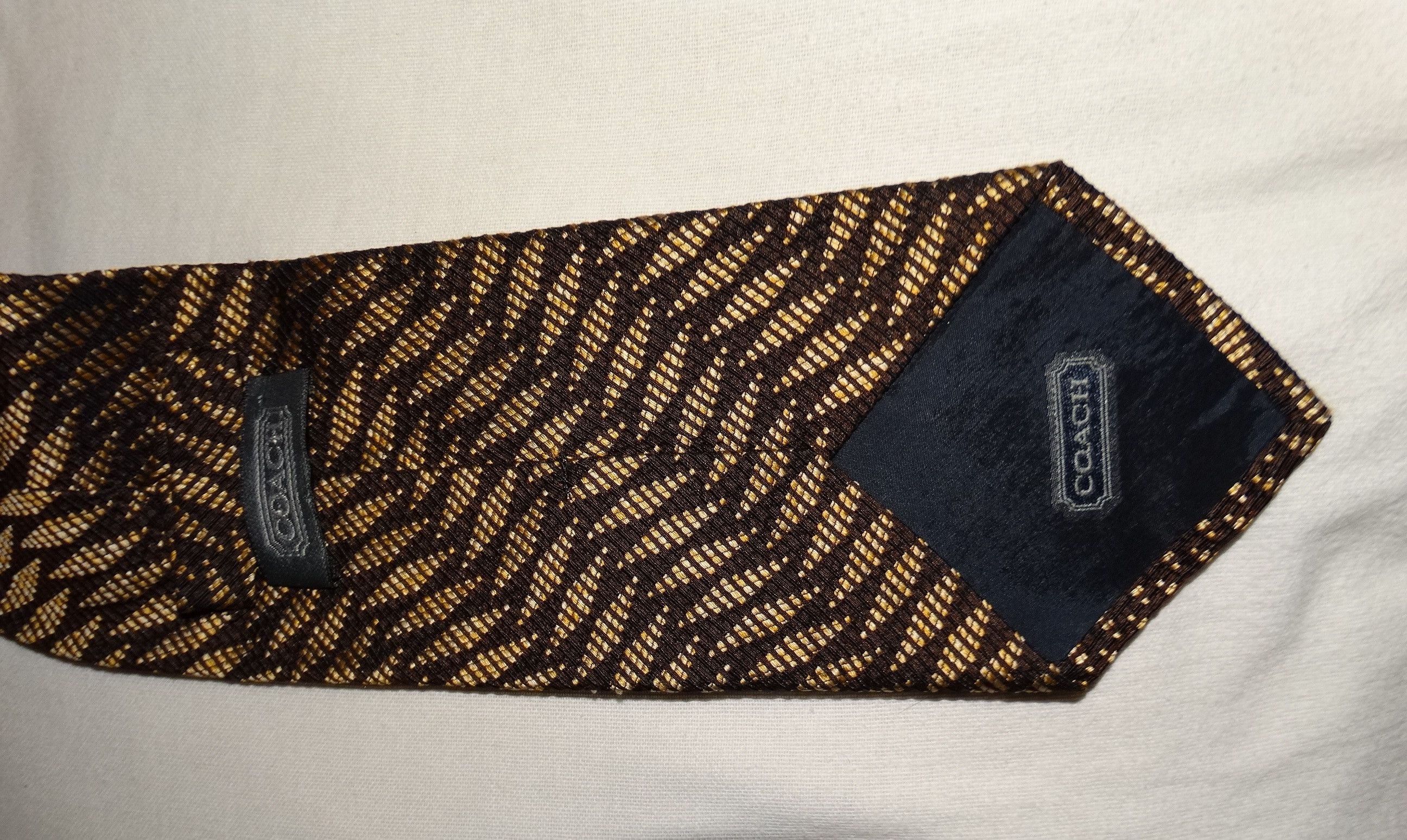 Coach T4 Coach monogram wave handmade tie Made in Italy silk Size ONE SIZE - 6 Thumbnail