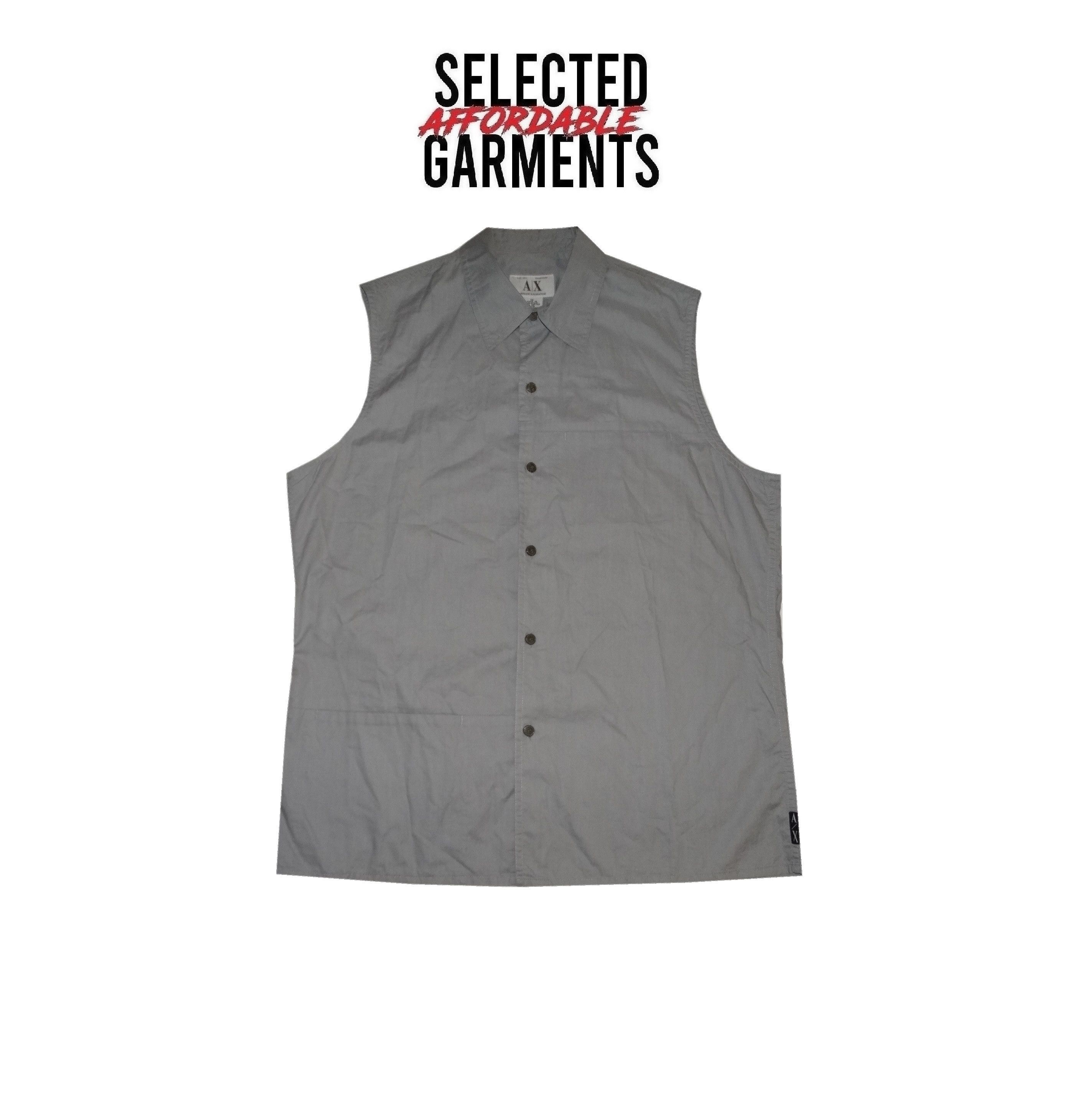 Armani × Armani Exchange × Giorgio Armani A12 Armani shirt unsleeves worker workwear 2 pockets Size US M / EU 48-50 / 2 - 1 Thumbnail