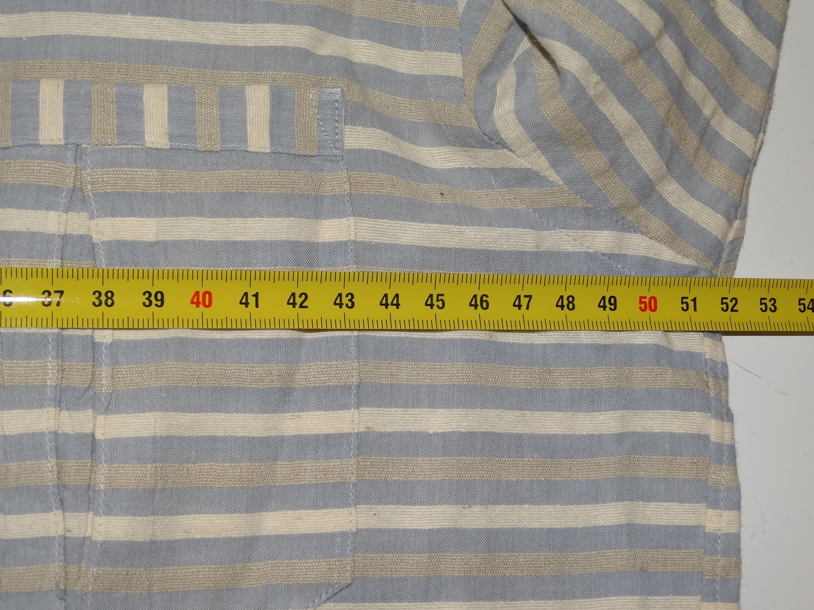 Balmain × Pierre Balmain U11 Balmain vintage mao neck pocket shirt Stripes striped Size US M / EU 48-50 / 2 - 11 Thumbnail