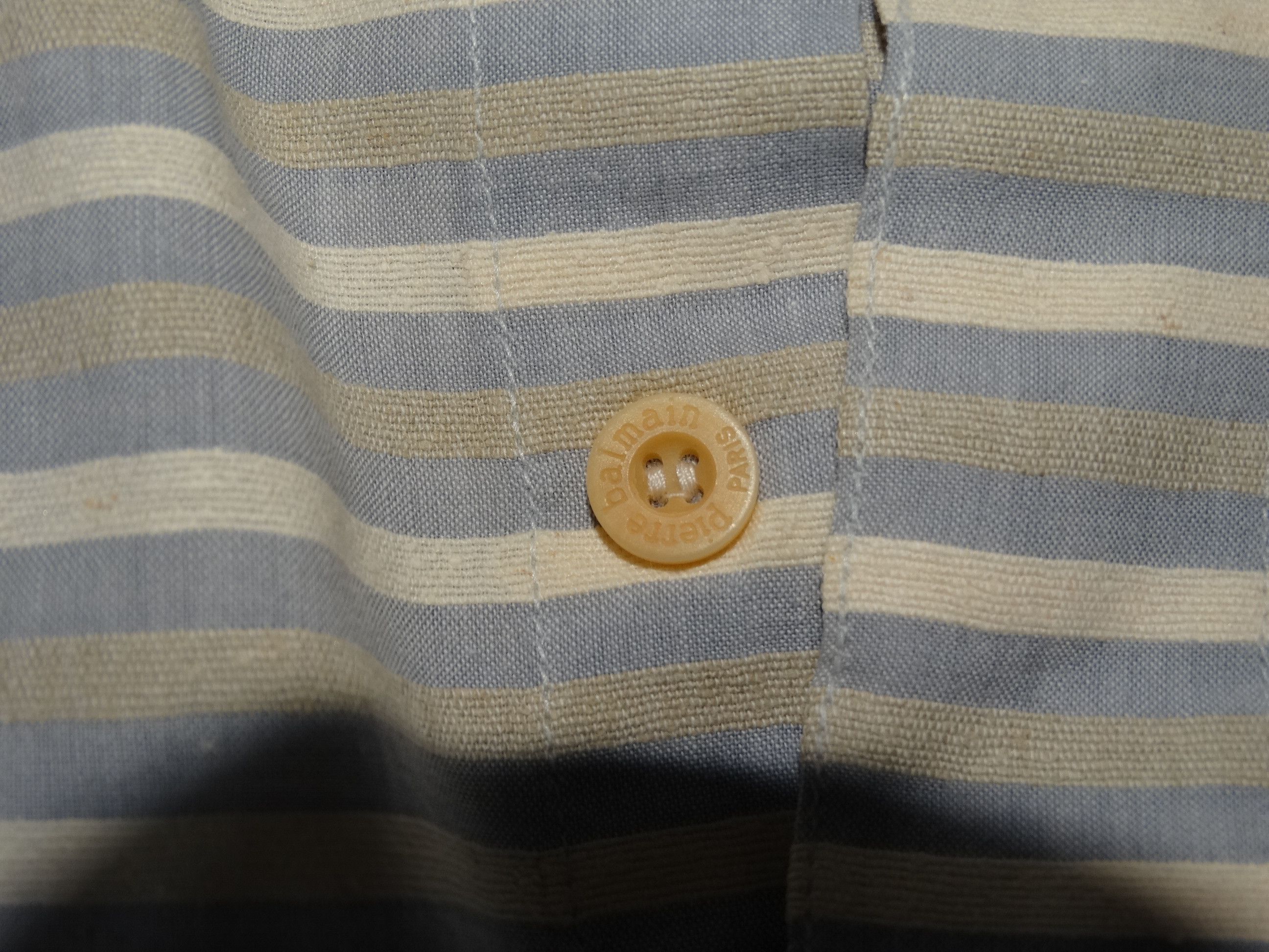 Balmain × Pierre Balmain U11 Balmain vintage mao neck pocket shirt Stripes striped Size US M / EU 48-50 / 2 - 6 Thumbnail