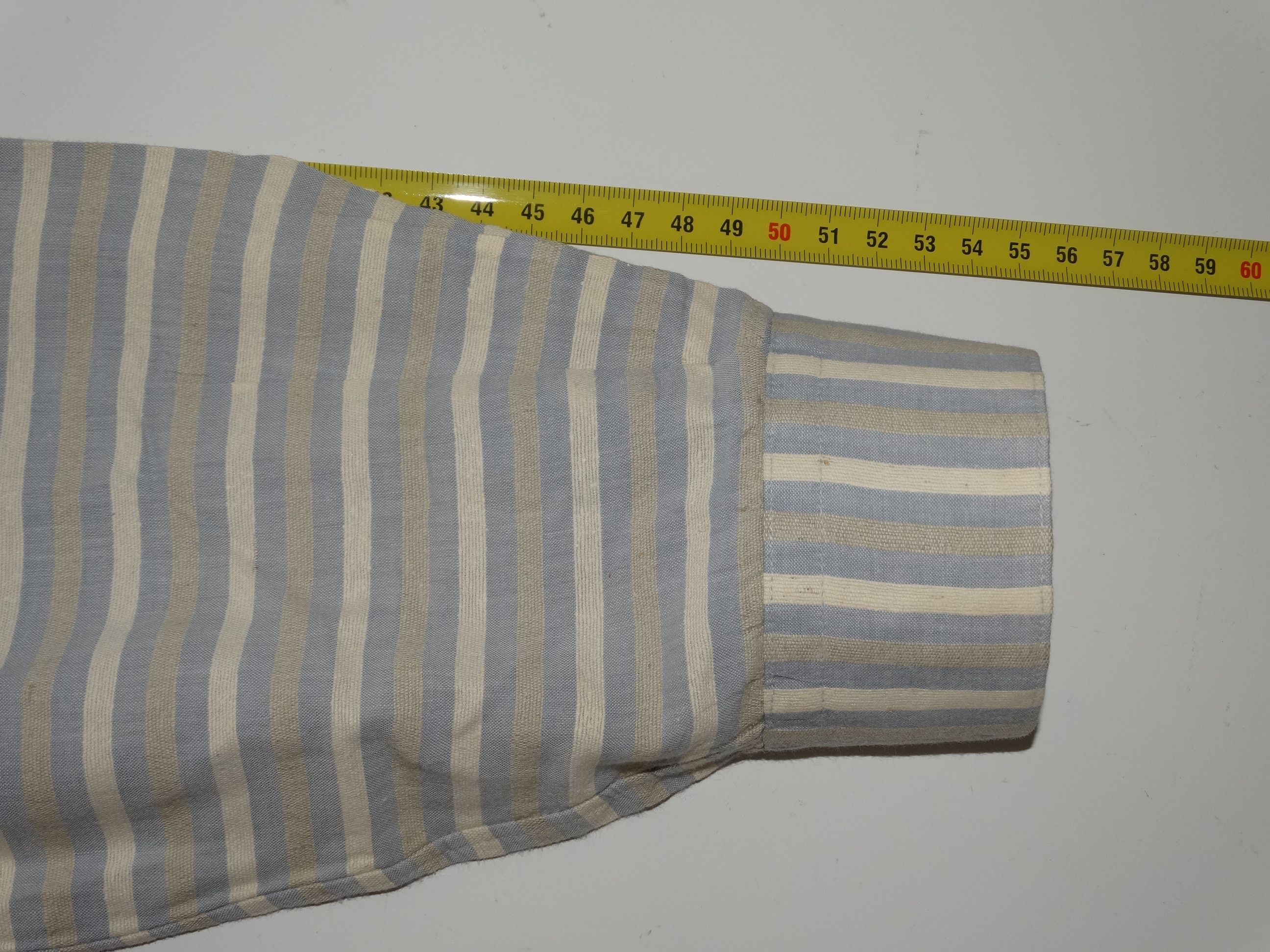 Balmain × Pierre Balmain U11 Balmain vintage mao neck pocket shirt Stripes striped Size US M / EU 48-50 / 2 - 13 Thumbnail