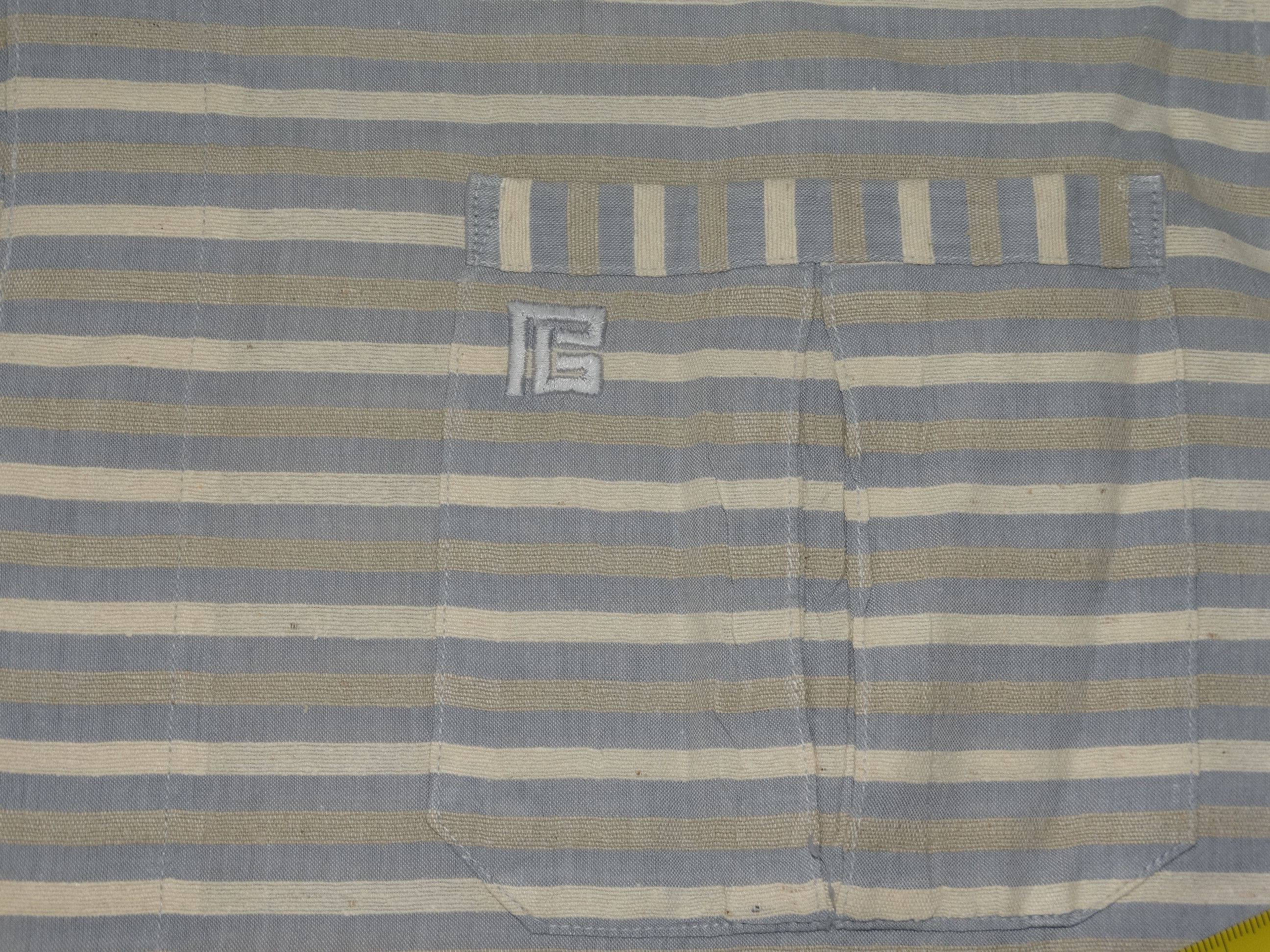 Balmain × Pierre Balmain U11 Balmain vintage mao neck pocket shirt Stripes striped Size US M / EU 48-50 / 2 - 7 Thumbnail