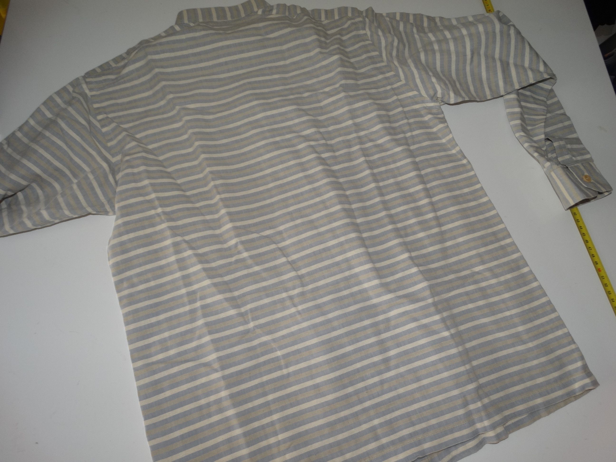 Balmain × Pierre Balmain U11 Balmain vintage mao neck pocket shirt Stripes striped Size US M / EU 48-50 / 2 - 14 Thumbnail