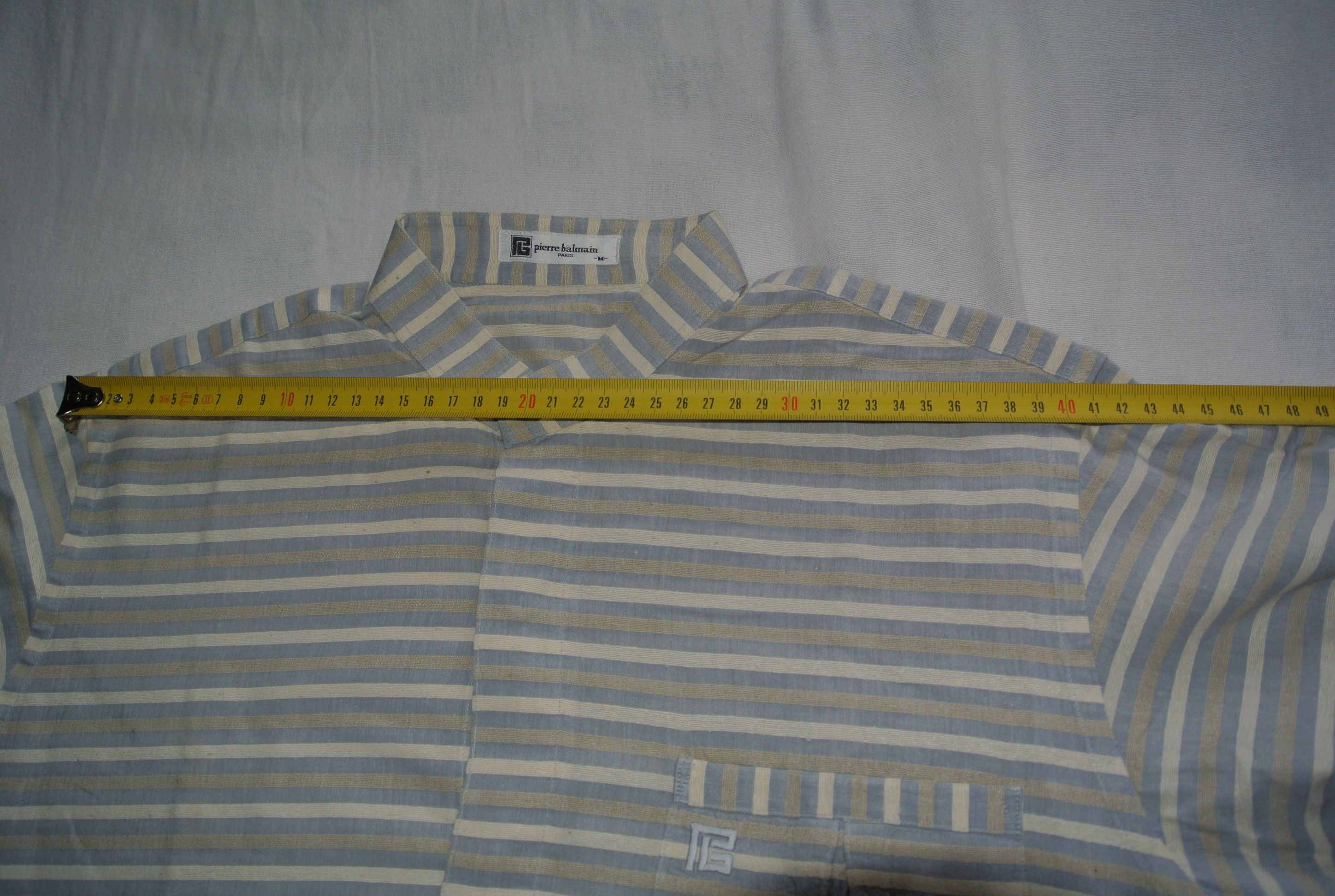 Balmain × Pierre Balmain U11 Balmain vintage mao neck pocket shirt Stripes striped Size US M / EU 48-50 / 2 - 8 Thumbnail