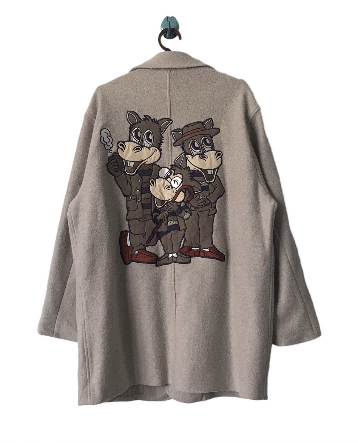 Japanese Brand 💥Nice Embroidered Pufla Mingo Wool Coat Jacket Size US L / EU 52-54 / 3 - 7 Thumbnail