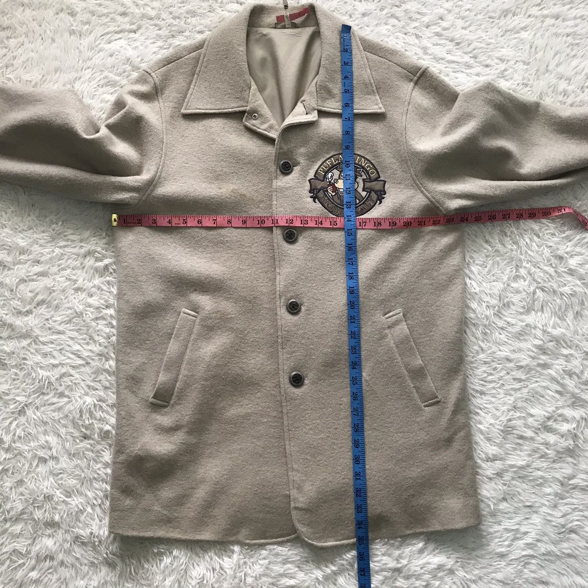 Japanese Brand 💥Nice Embroidered Pufla Mingo Wool Coat Jacket Size US L / EU 52-54 / 3 - 20 Thumbnail