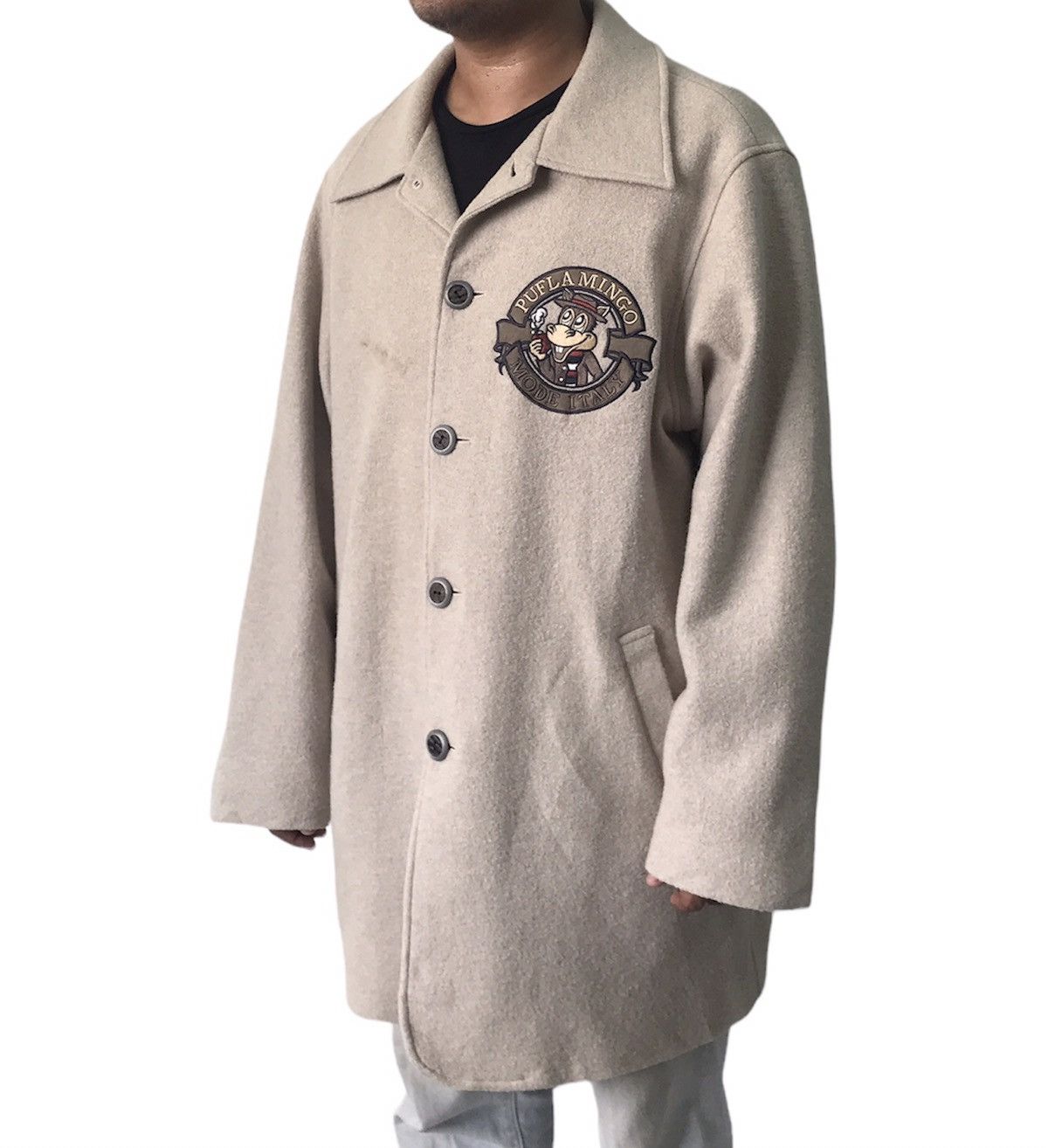 Japanese Brand 💥Nice Embroidered Pufla Mingo Wool Coat Jacket Size US L / EU 52-54 / 3 - 5 Thumbnail