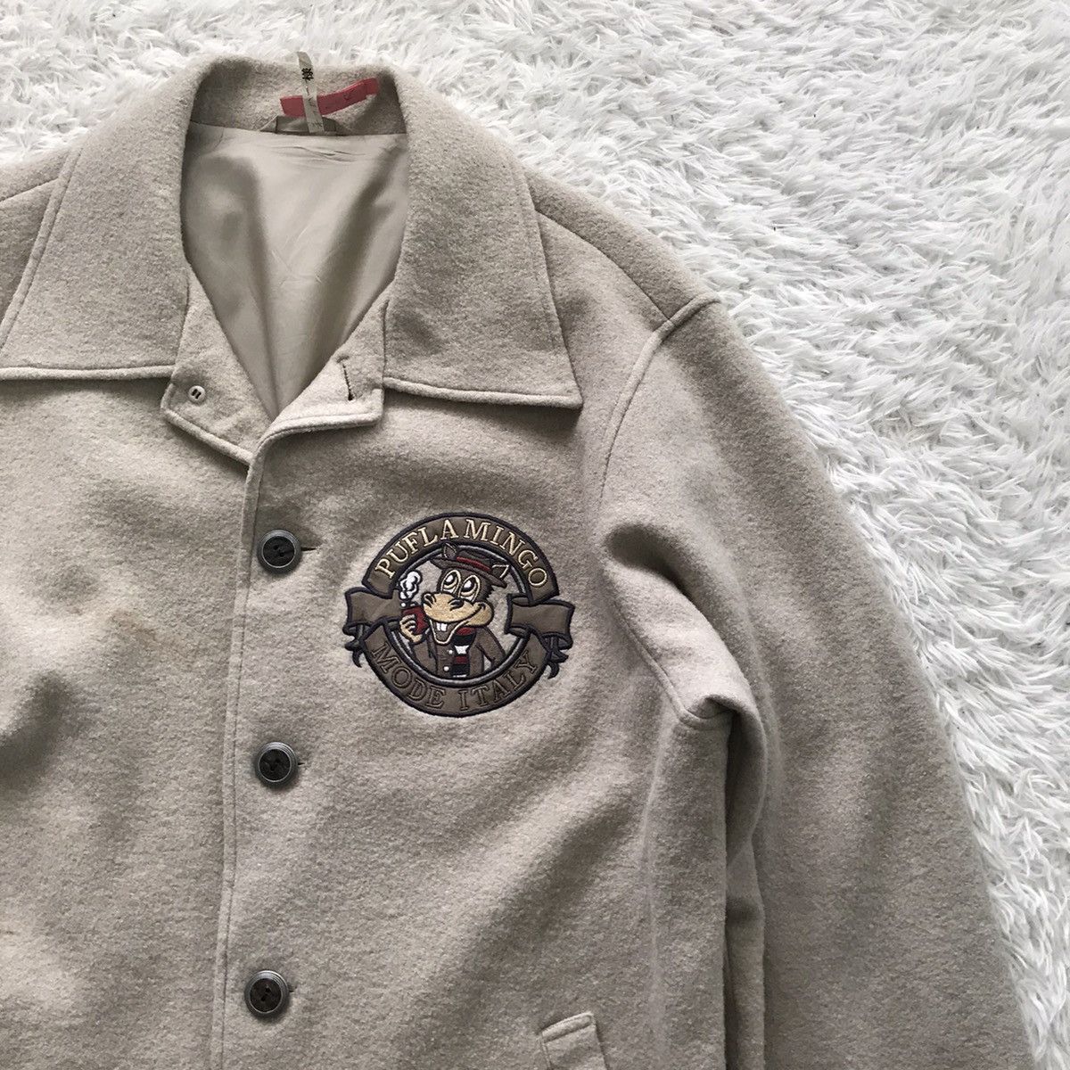 Japanese Brand 💥Nice Embroidered Pufla Mingo Wool Coat Jacket Size US L / EU 52-54 / 3 - 10 Thumbnail