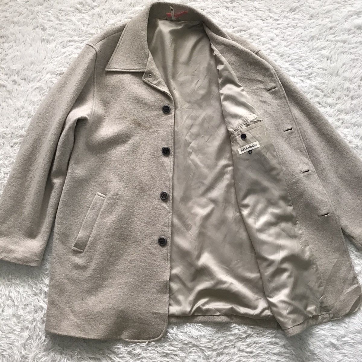 Japanese Brand 💥Nice Embroidered Pufla Mingo Wool Coat Jacket Size US L / EU 52-54 / 3 - 18 Thumbnail