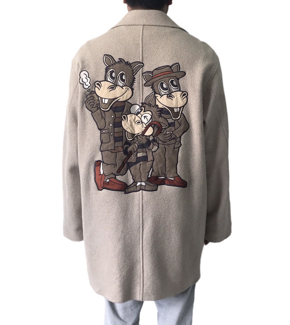 Japanese Brand 💥Nice Embroidered Pufla Mingo Wool Coat Jacket Size US L / EU 52-54 / 3 - 1 Thumbnail