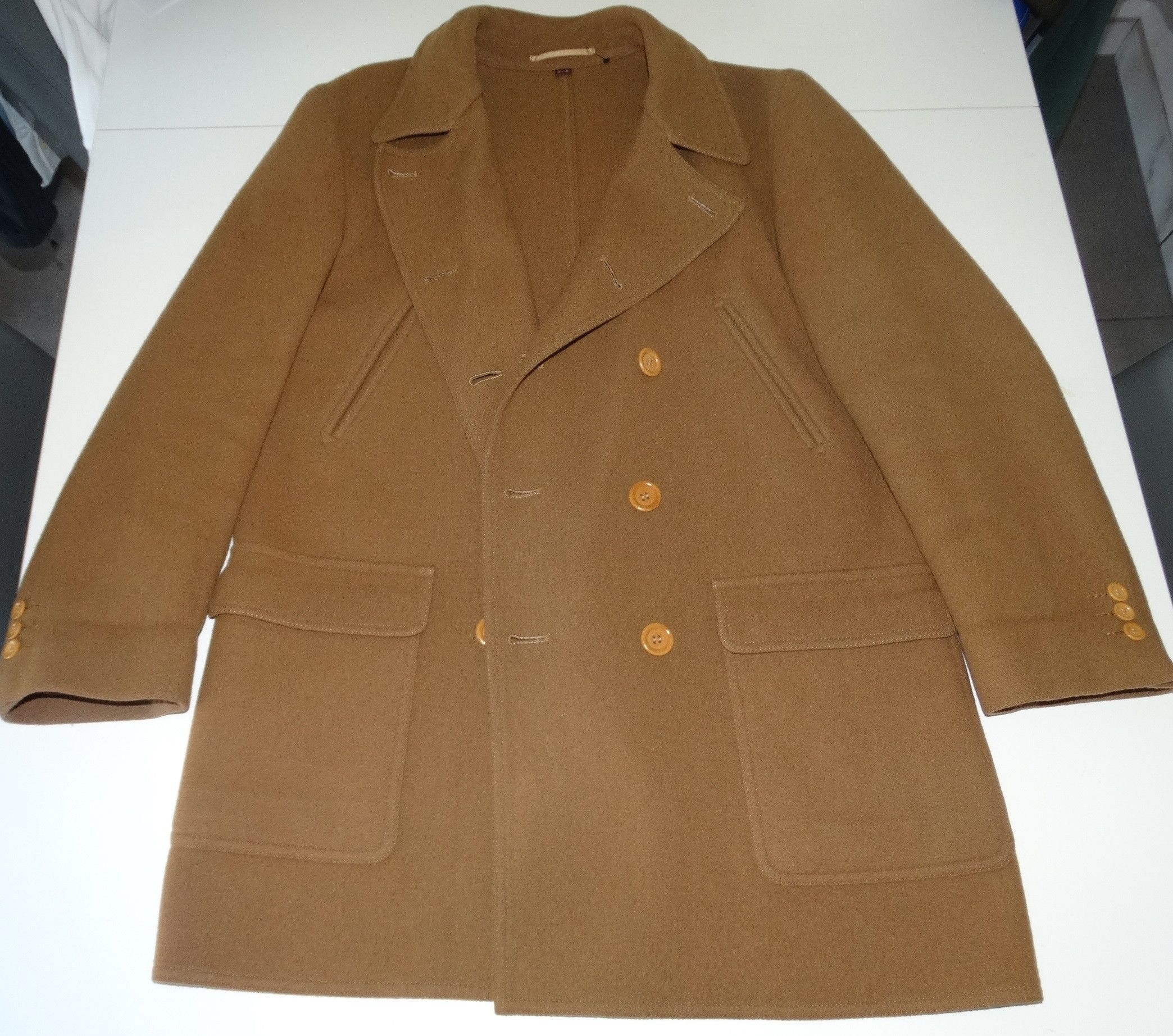 Saint Laurent Paris × Yves Saint Laurent Y30 YSl woolmark wool 8 bouton big coat trench caban jacket Size US M / EU 48-50 / 2 - 2 Thumbnail