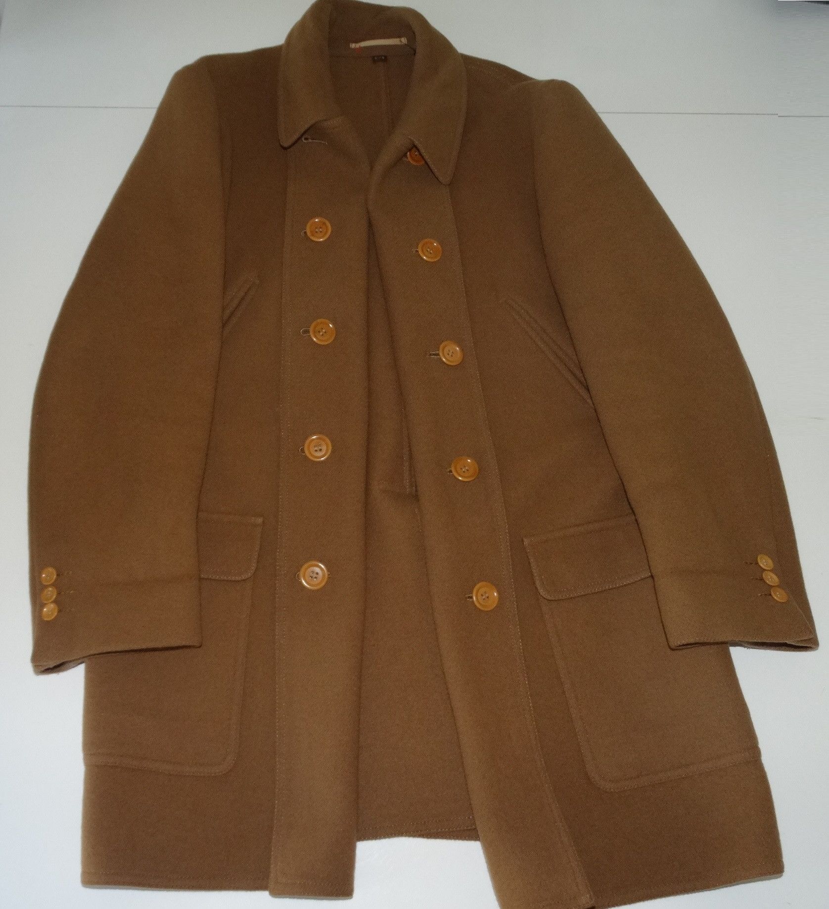 Saint Laurent Paris × Yves Saint Laurent Y30 YSl woolmark wool 8 bouton big coat trench caban jacket Size US M / EU 48-50 / 2 - 19 Thumbnail