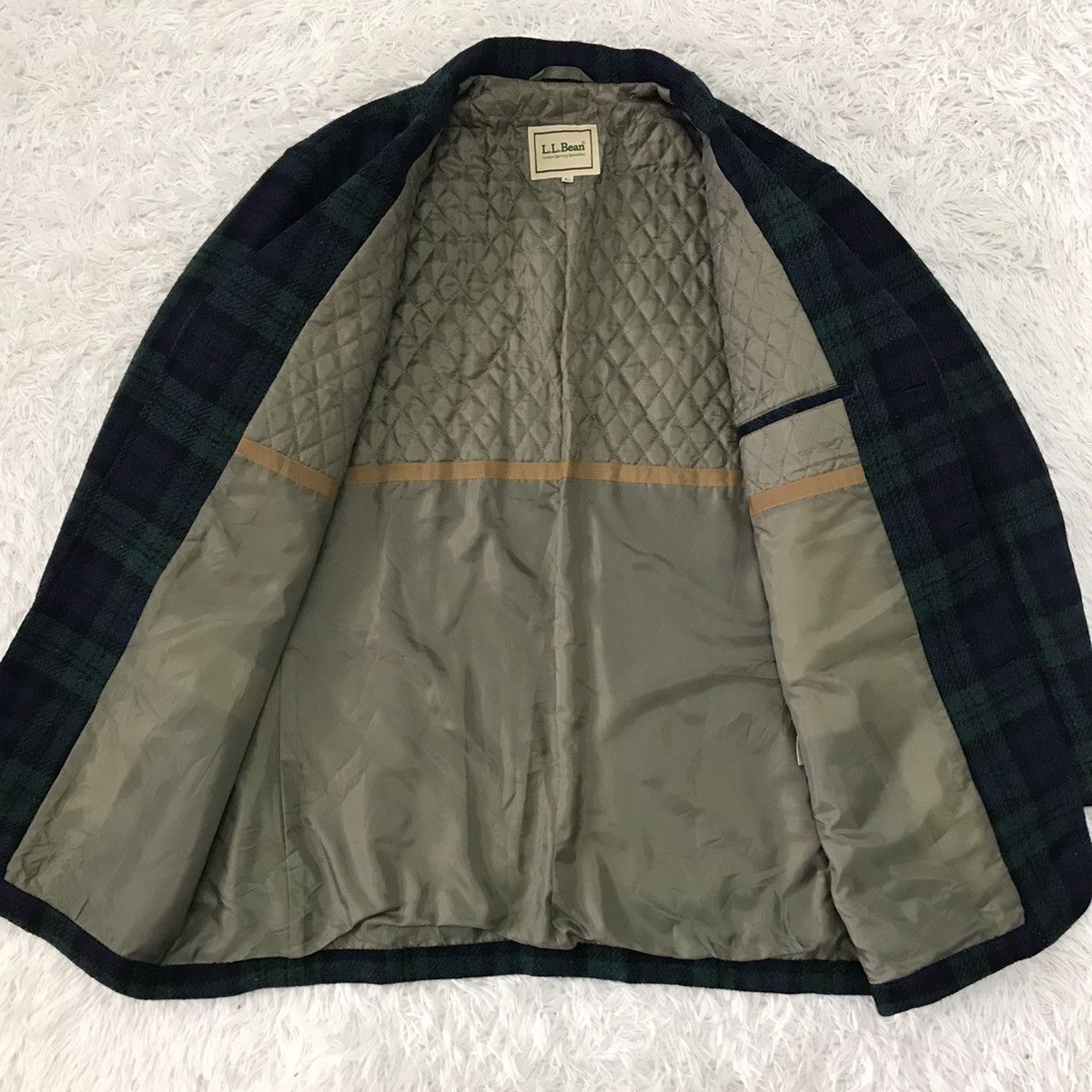 L.L. Bean Vtg LLBean Checkered Wool Jacket Size US L / EU 52-54 / 3 - 12 Thumbnail