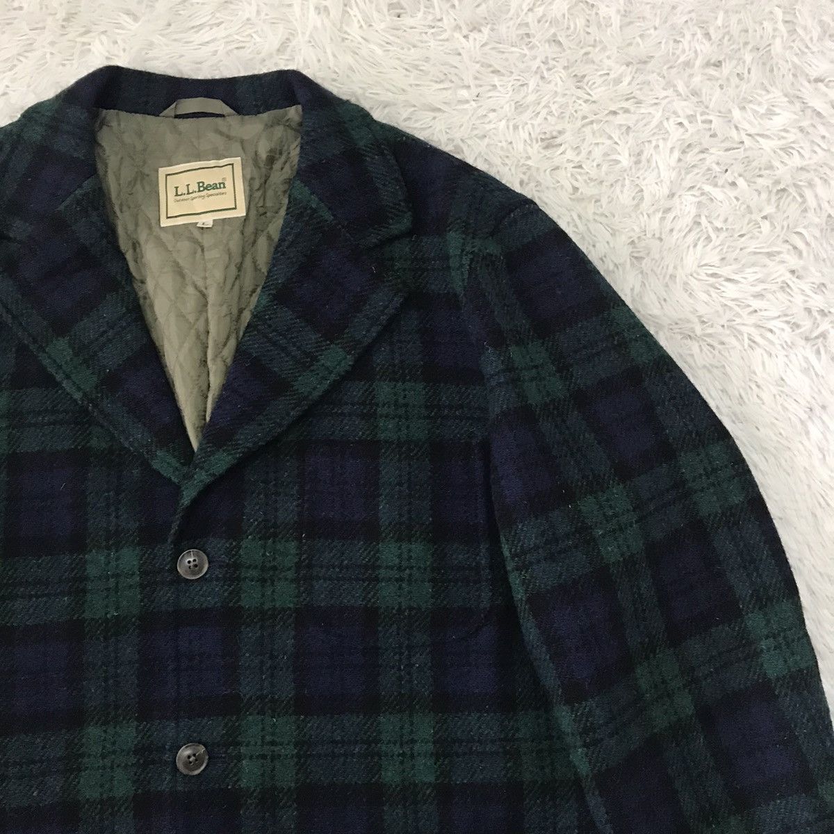 L.L. Bean Vtg LLBean Checkered Wool Jacket Size US L / EU 52-54 / 3 - 6 Thumbnail