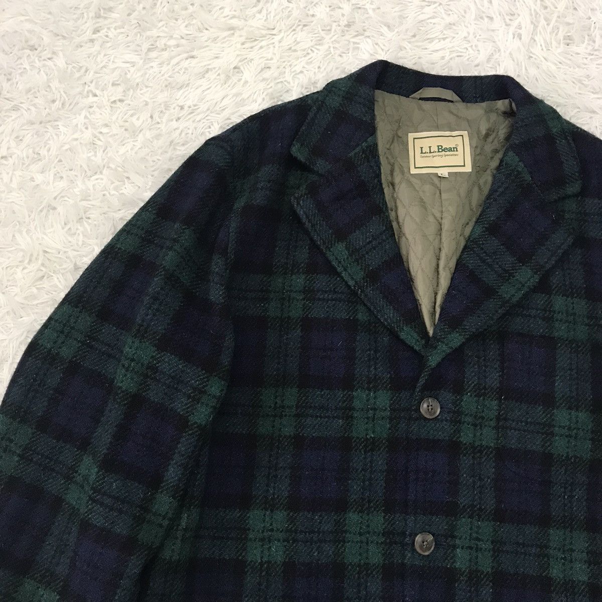 L.L. Bean Vtg LLBean Checkered Wool Jacket Size US L / EU 52-54 / 3 - 7 Thumbnail