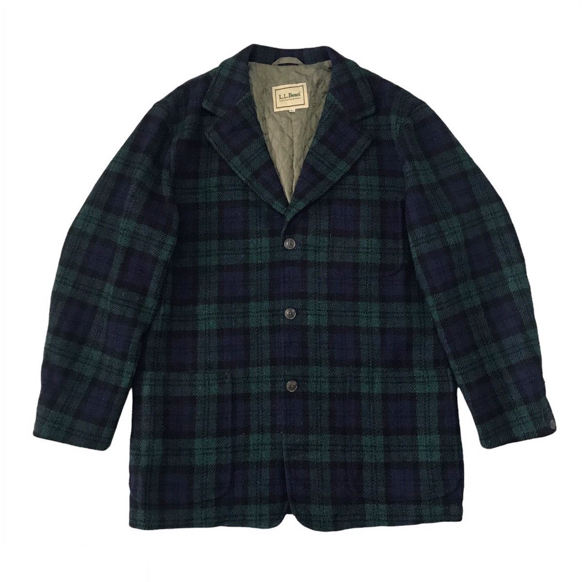 L.L. Bean Vtg LLBean Checkered Wool Jacket Size US L / EU 52-54 / 3 - 1 Thumbnail