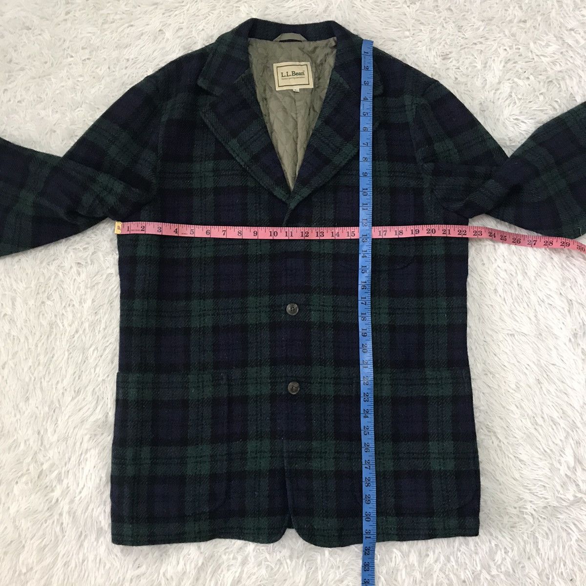 L.L. Bean Vtg LLBean Checkered Wool Jacket Size US L / EU 52-54 / 3 - 16 Thumbnail