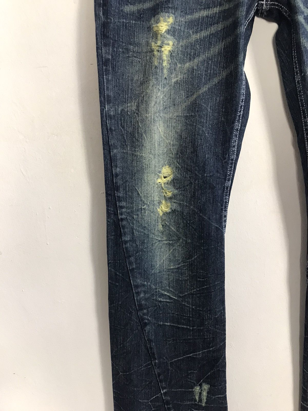 Japanese Brand × Vintage Vtg Denim Erchange Wings Logo Distressed Design Size US 32 / EU 48 - 5 Thumbnail