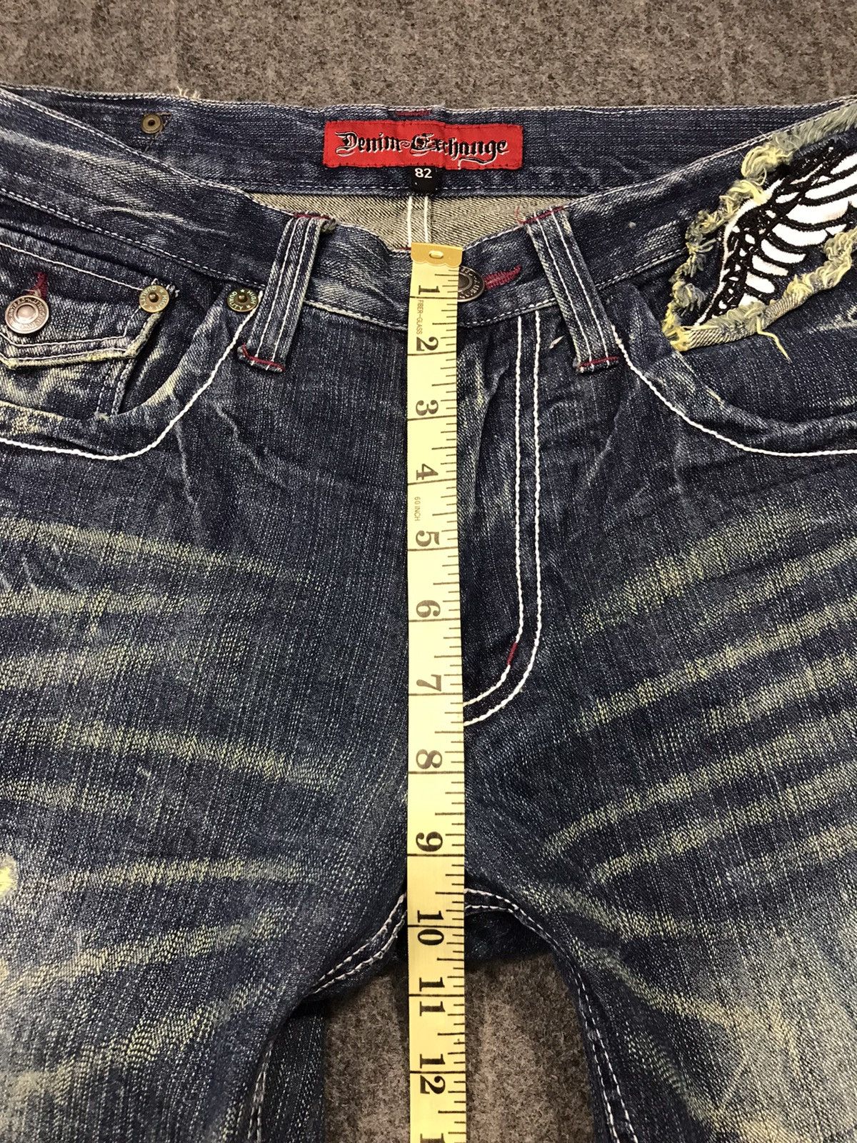 Japanese Brand × Vintage Vtg Denim Erchange Wings Logo Distressed Design Size US 32 / EU 48 - 19 Thumbnail