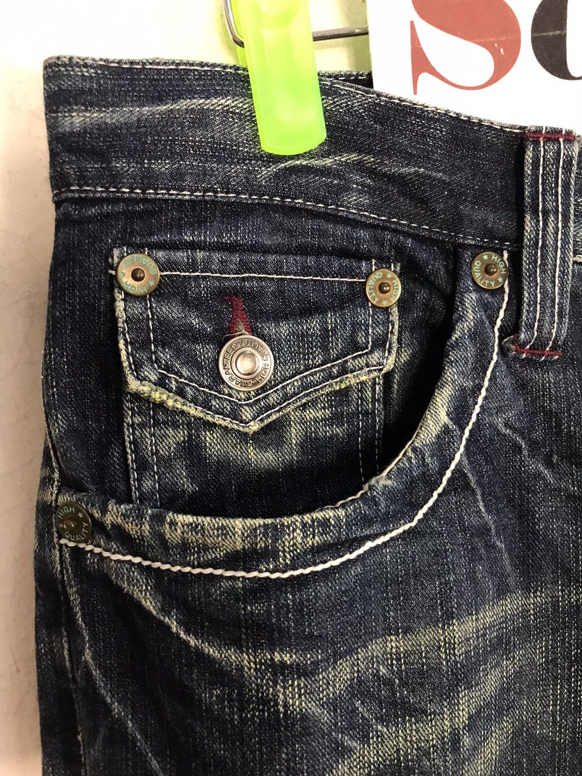 Japanese Brand × Vintage Vtg Denim Erchange Wings Logo Distressed Design Size US 32 / EU 48 - 8 Thumbnail