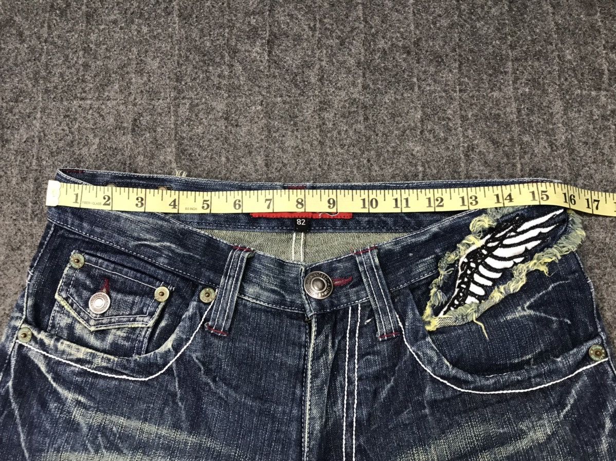 Japanese Brand × Vintage Vtg Denim Erchange Wings Logo Distressed Design Size US 32 / EU 48 - 18 Thumbnail