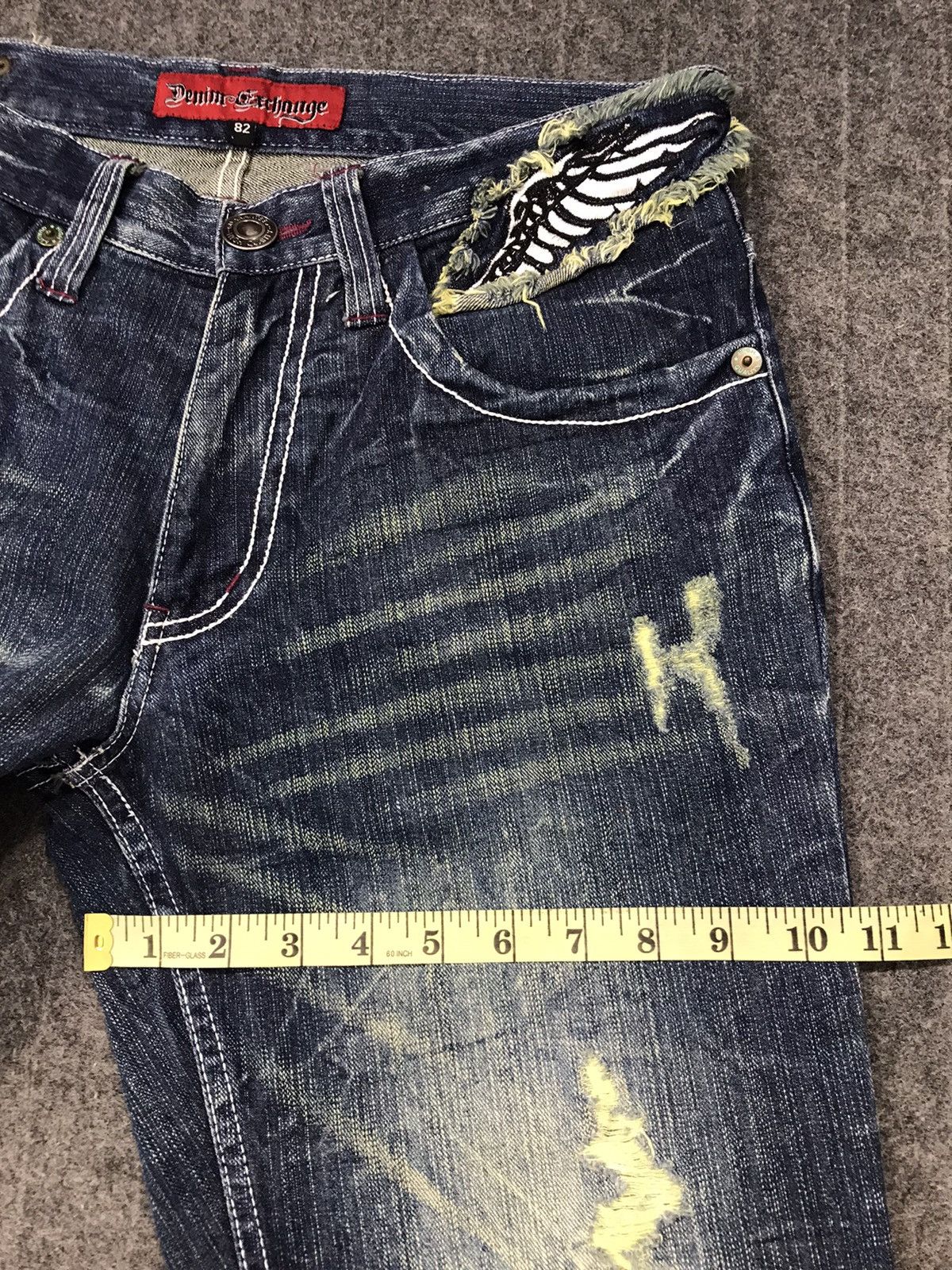Japanese Brand × Vintage Vtg Denim Erchange Wings Logo Distressed Design Size US 32 / EU 48 - 20 Thumbnail