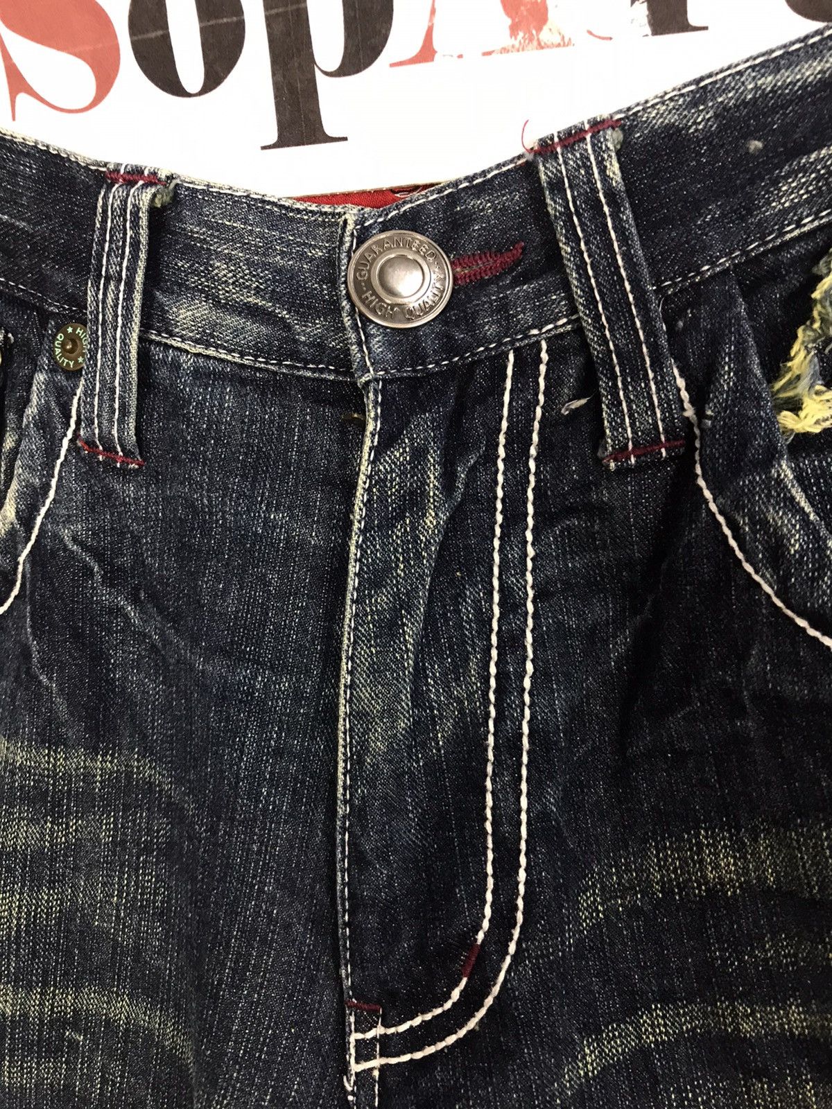 Japanese Brand × Vintage Vtg Denim Erchange Wings Logo Distressed Design Size US 32 / EU 48 - 7 Thumbnail
