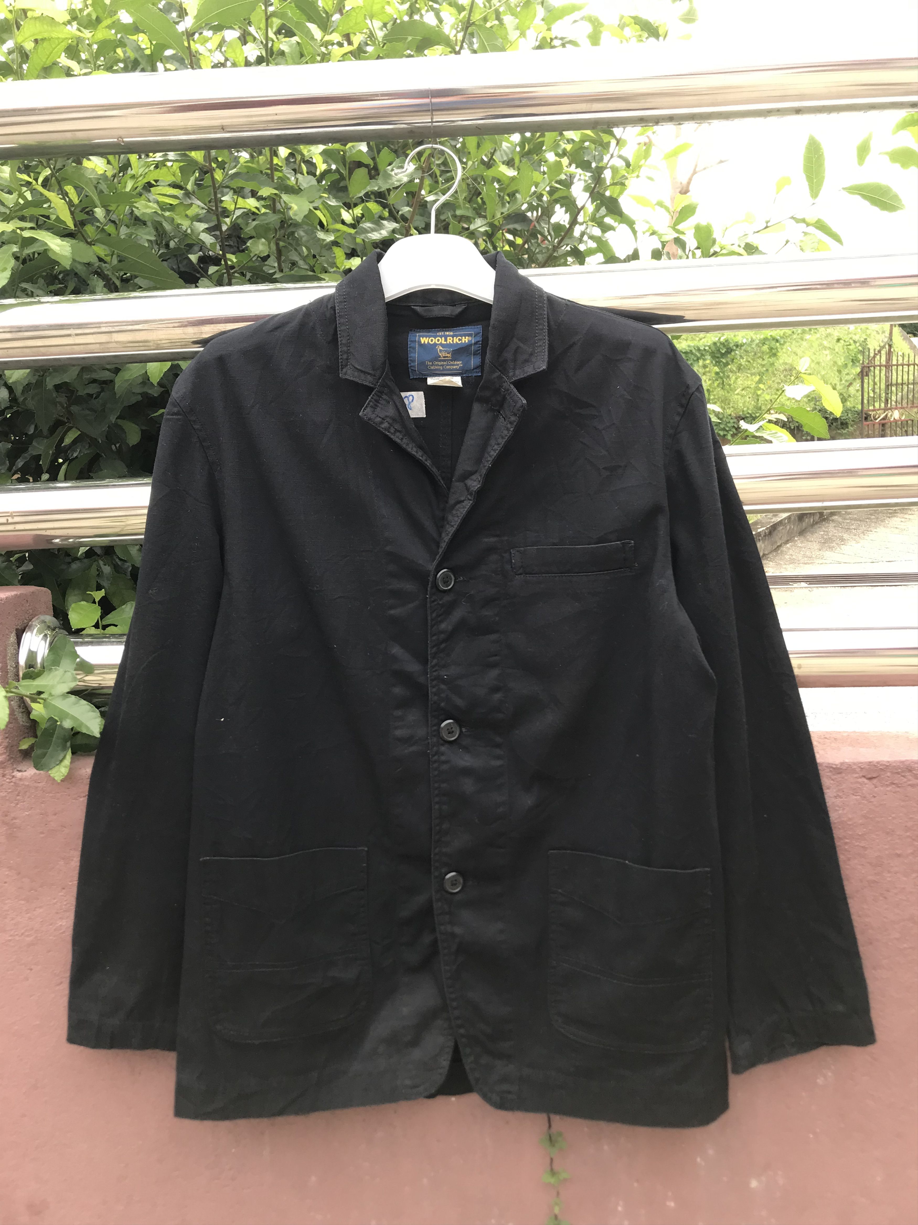 image of Designer Woolrich Lounge Jacket in Black Ex, Men's (Size Medium)