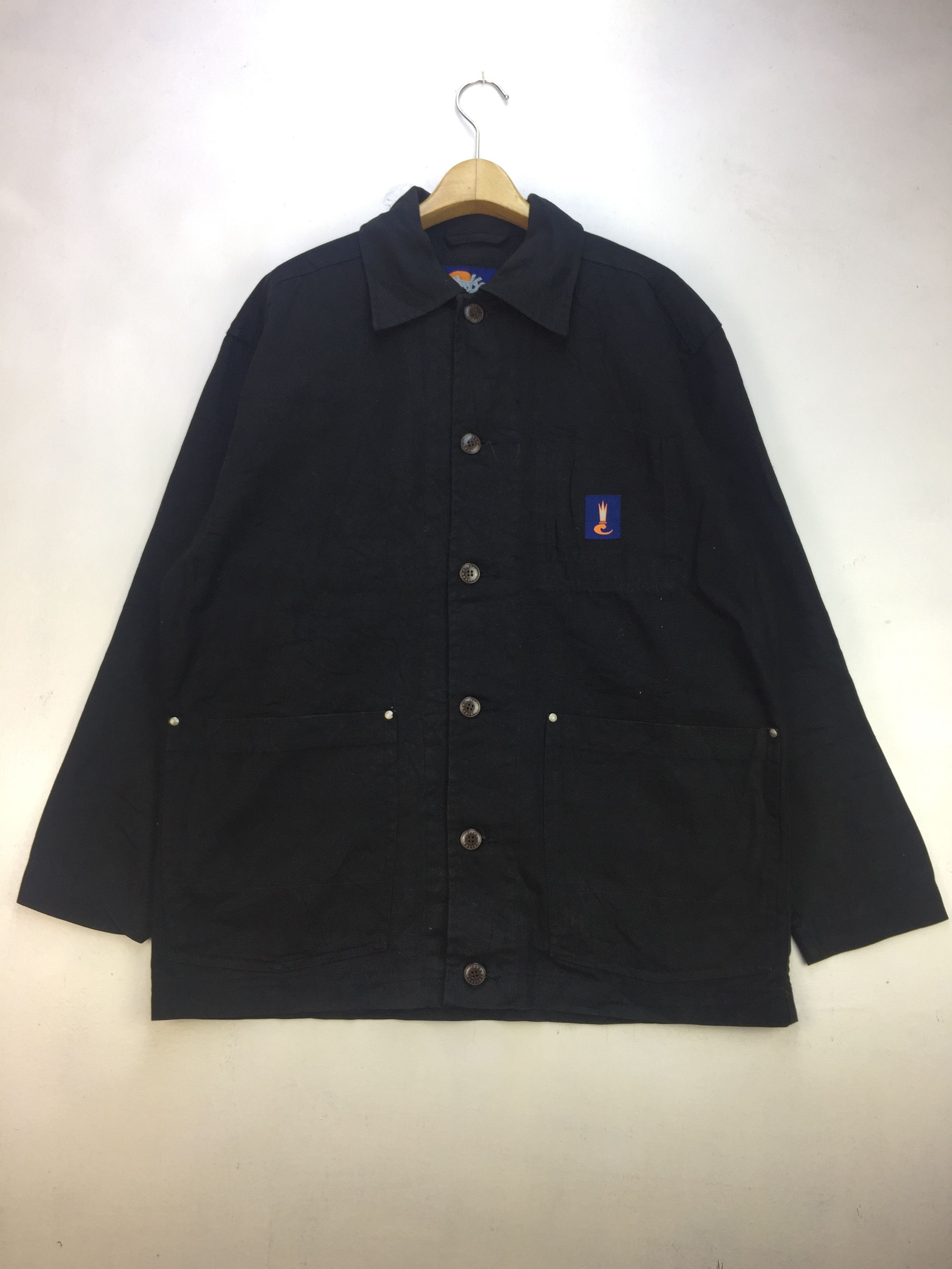 image of Archival Clothing Creeks 074 Worker Jacket in Black, Men's (Size Large)