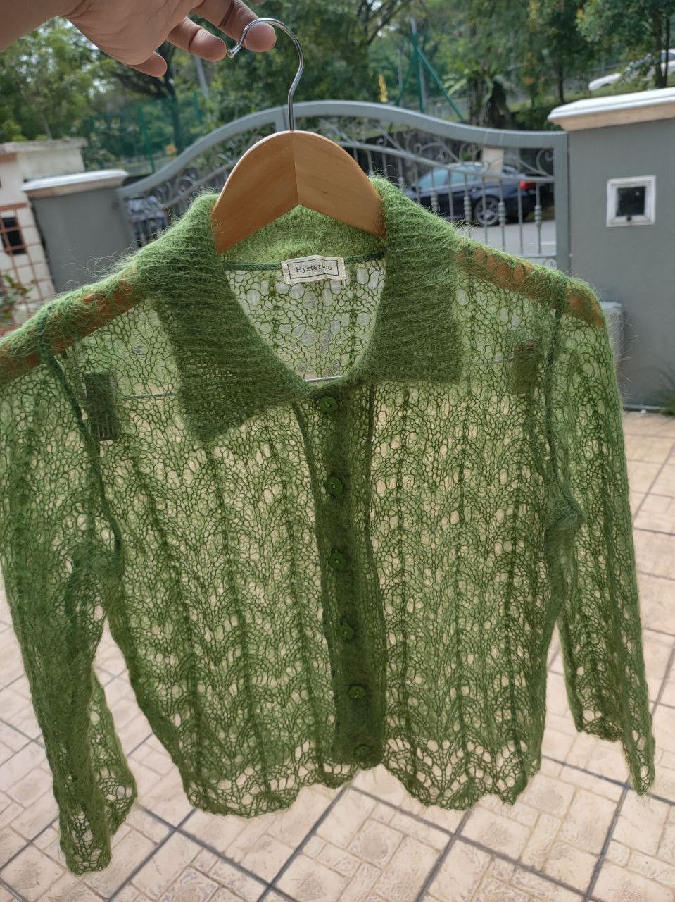 Hysteric Glamour ❎ Hysteric Glamour Mohair Mesh Button Cardigan Size S / US 4 / IT 40 - 6 Thumbnail
