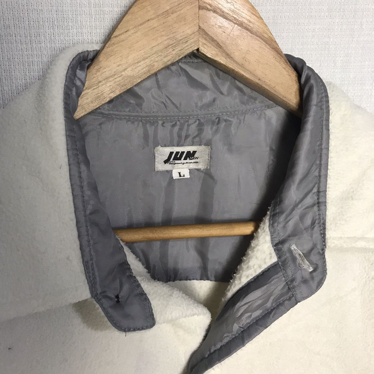 Jun men toweling button jacket nylon lining