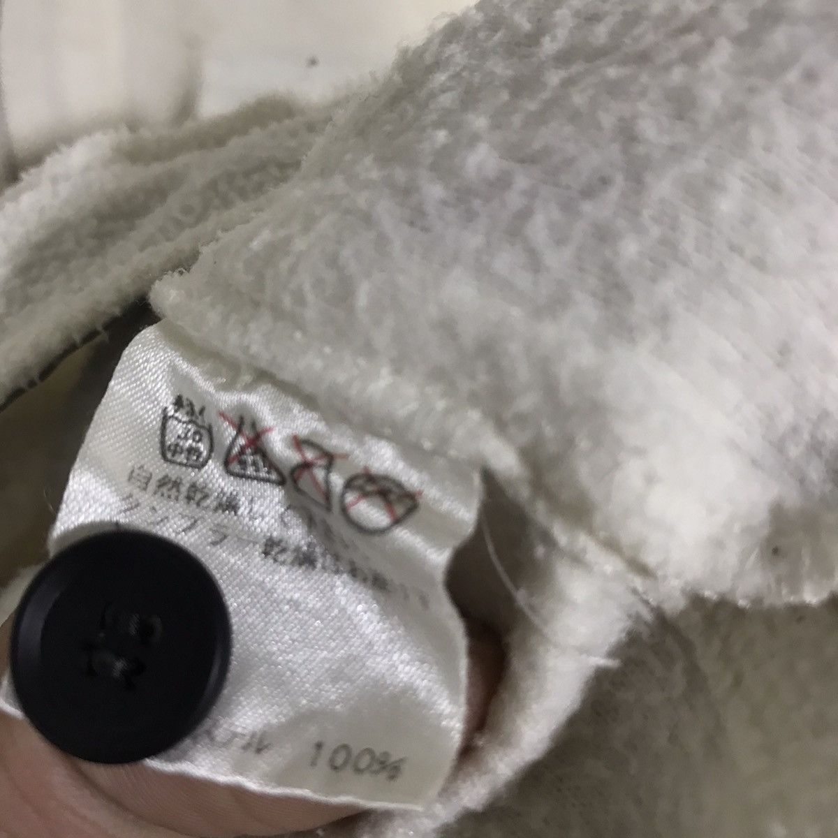 Jun men toweling button jacket nylon lining