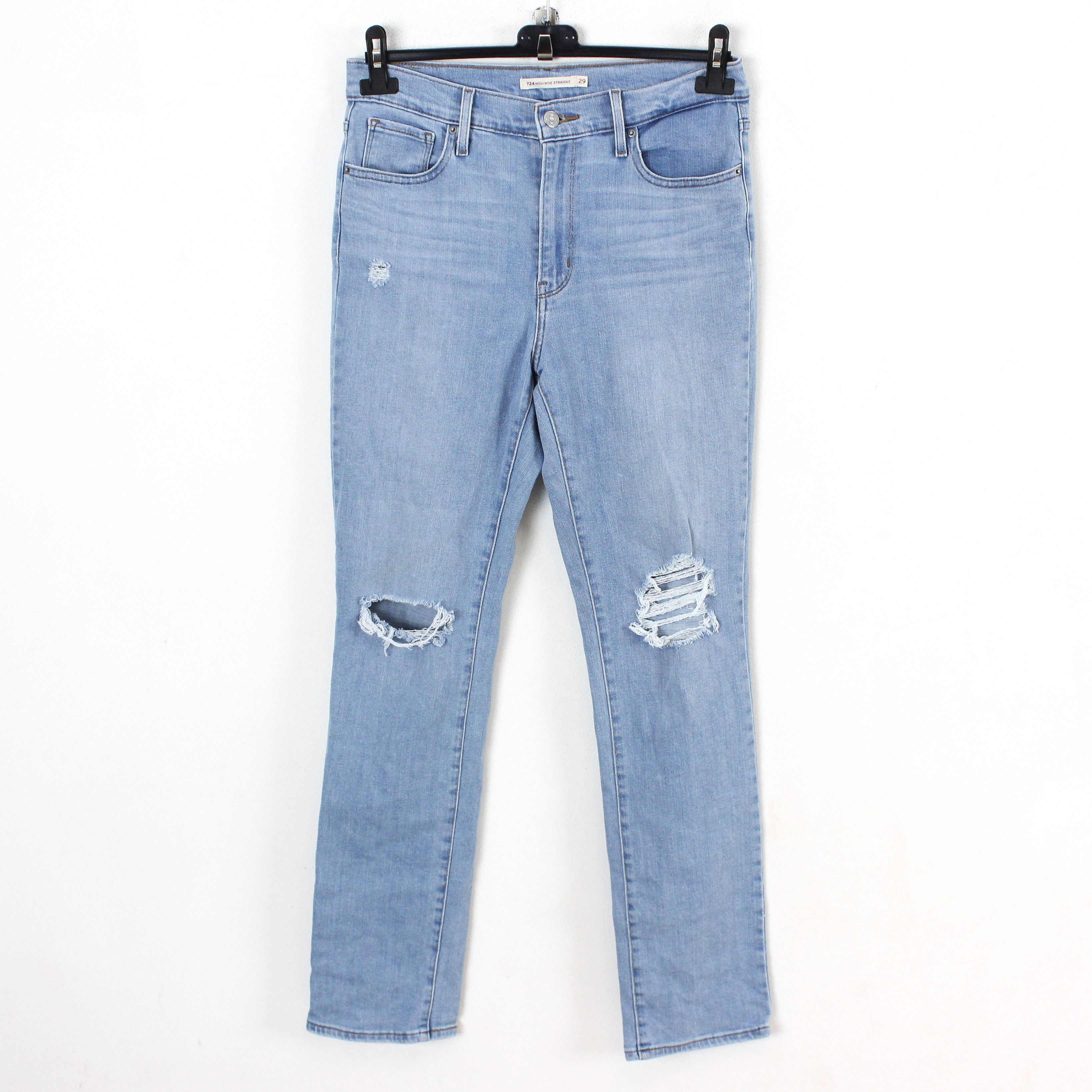 Levi's 724 W29 L30 High Rise Straight Jeans Denim Pants Trousers Size 29" - 1 Thumbnail