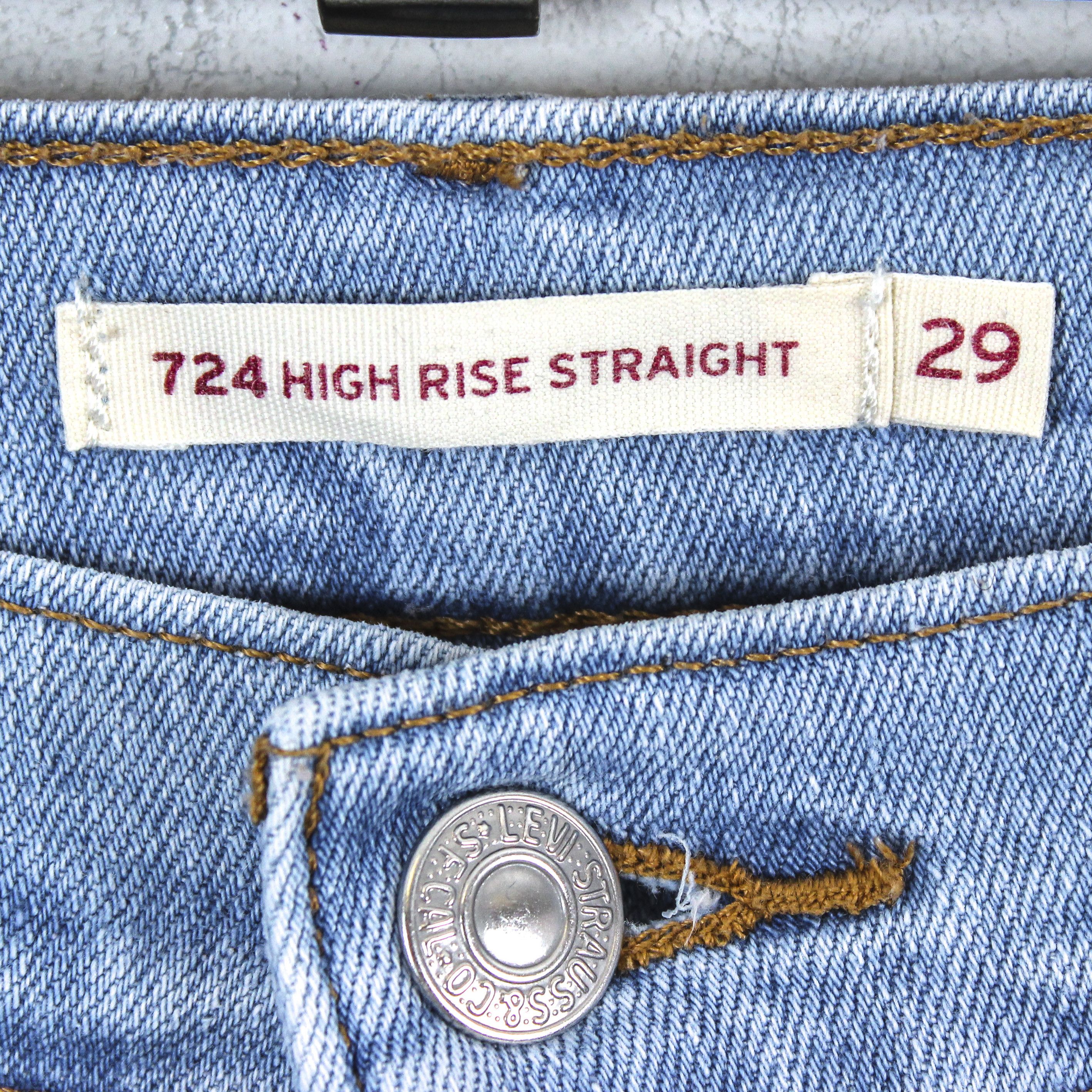 Levi's 724 W29 L30 High Rise Straight Jeans Denim Pants Trousers Size 29" - 5 Thumbnail