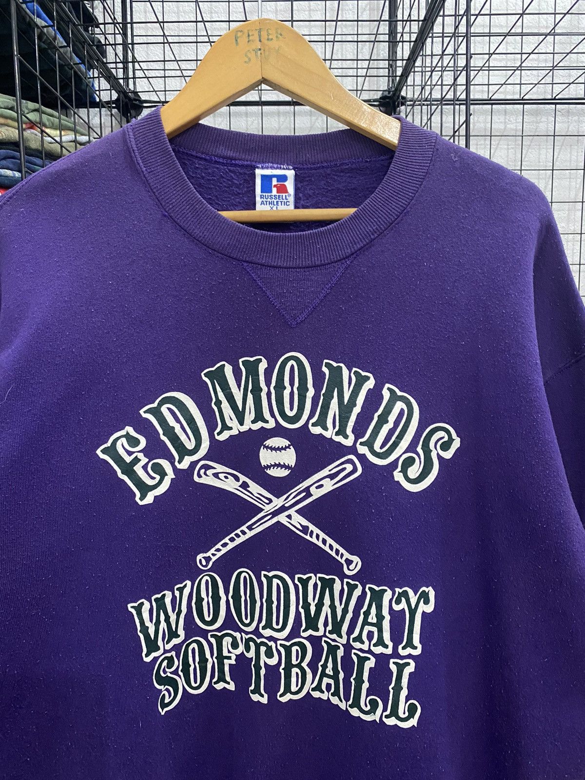 Russell Athletic × Vintage Vintage Edmons Woodway Softball Sweatshirt Size US XL / EU 56 / 4 - 2 Thumbnail